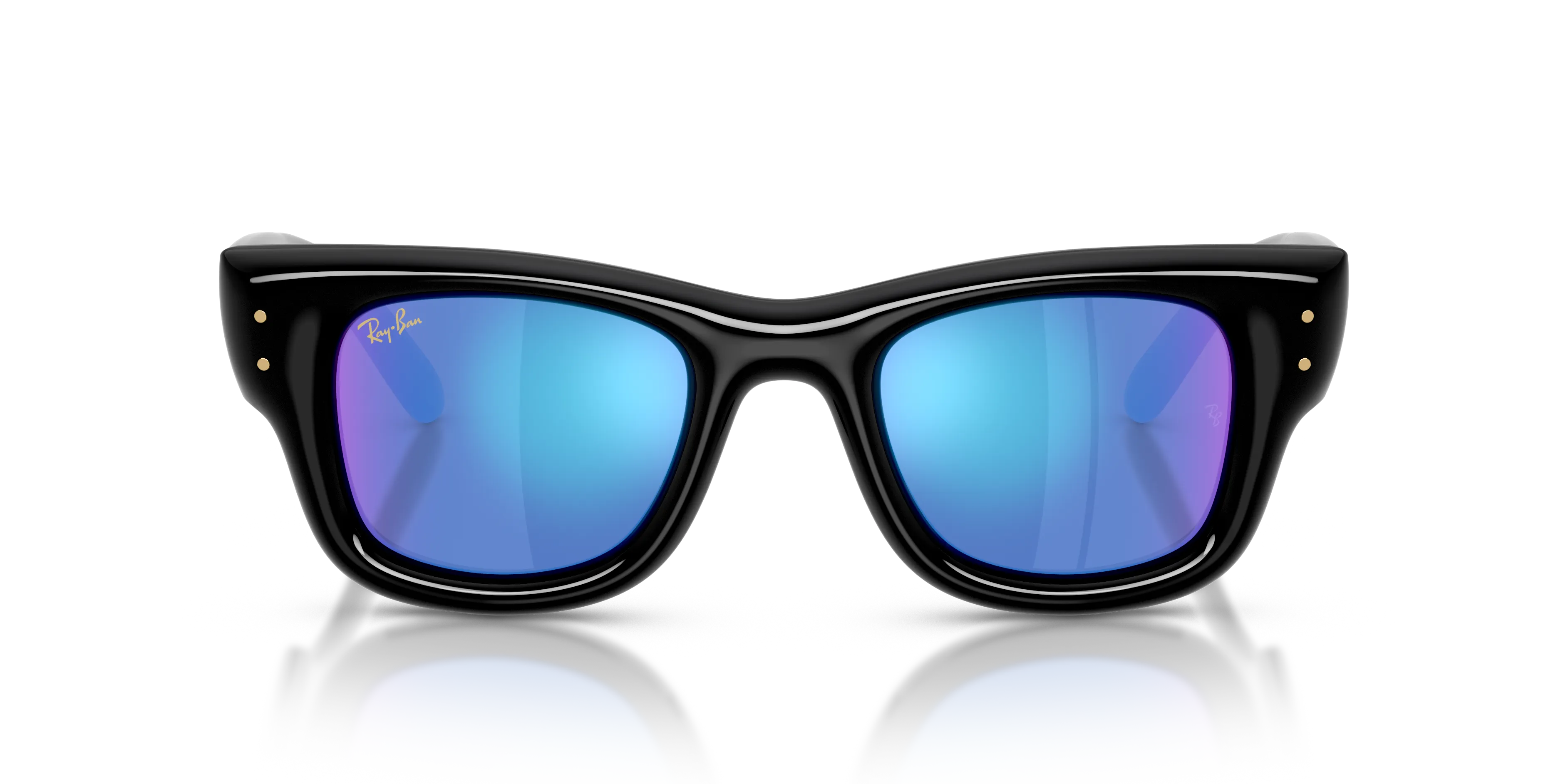 Ray - Ban RB4940 WAYFARER PUFFER 601/55 Occhiali da sole Nylon Nero Verde Squadrata Specchiate - immagine 3