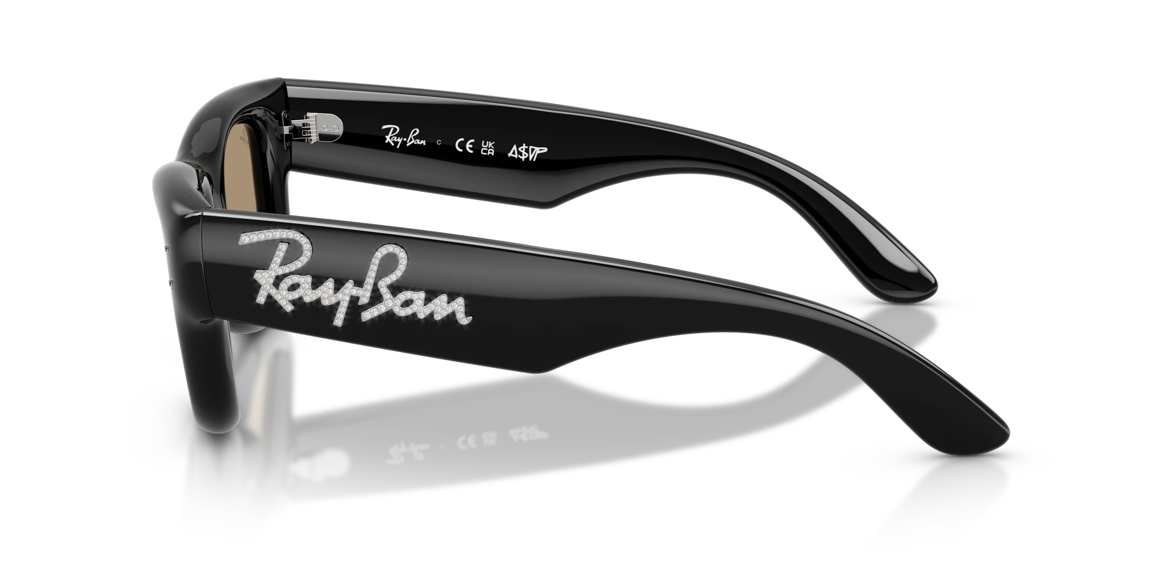 Ray - Ban RB4940B WAYFARER PUFFER 68647J Occhiali da sole Nylon Nero Marrone Squadrata Specchiate - immagine 4