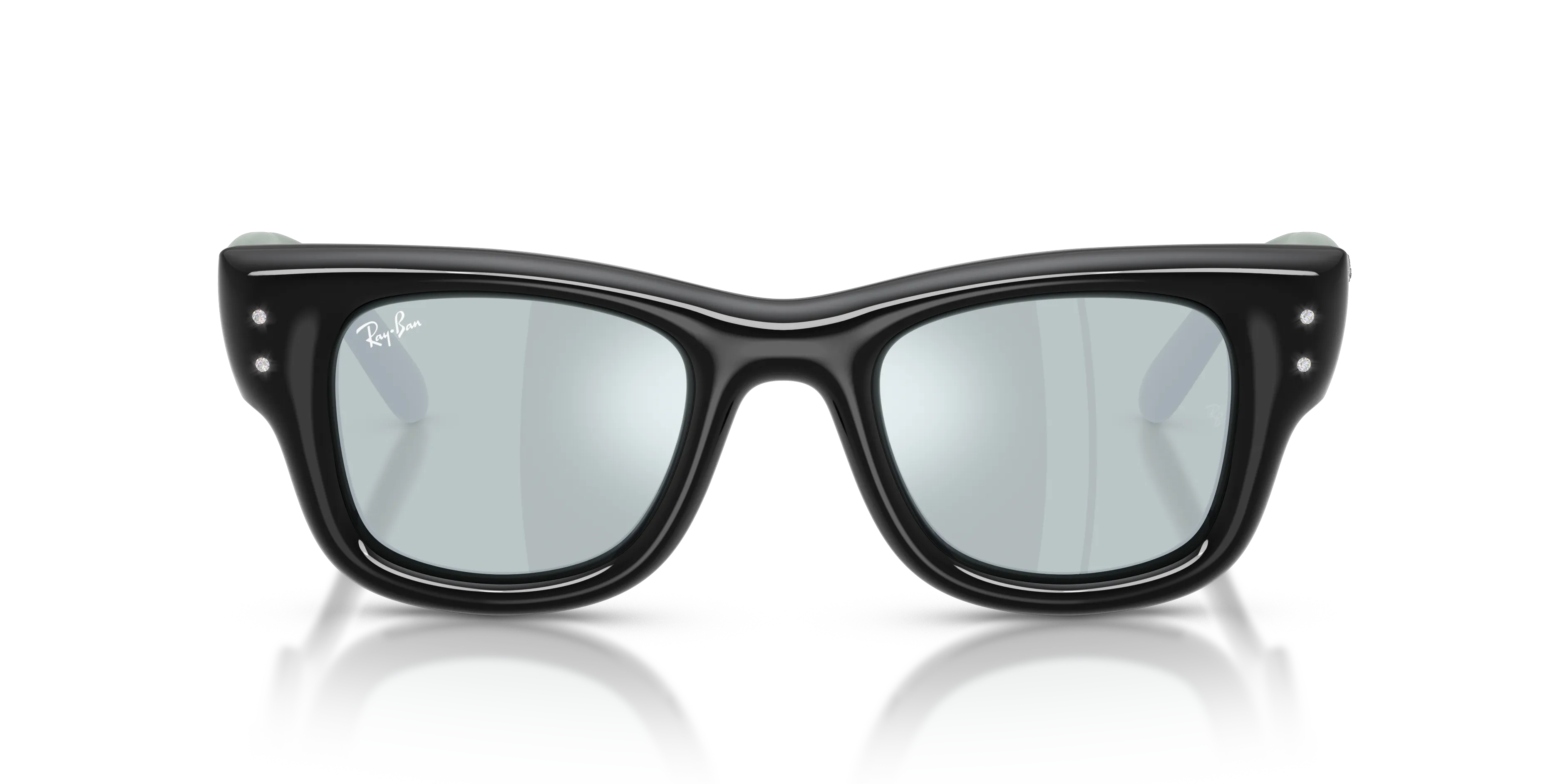 Ray - Ban RB4940B WAYFARER PUFFER 686430 Occhiali da sole Nylon Nero [""] Squadrata Normale Specchiato - immagine 3