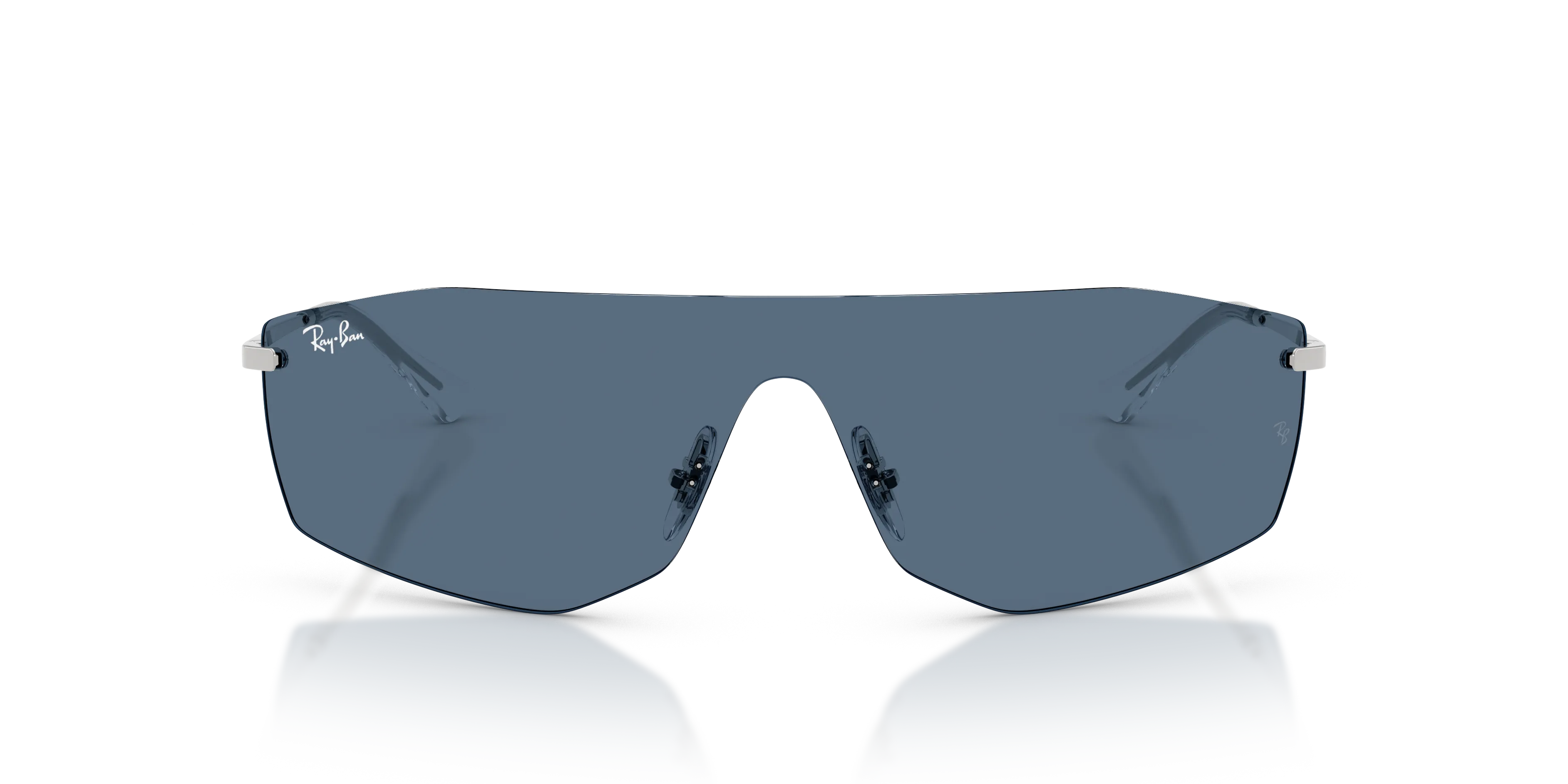Ray - Ban RB3781 003/80 Occhiali da sole Metallo Argento Blu Geometrica Normale - immagine 3