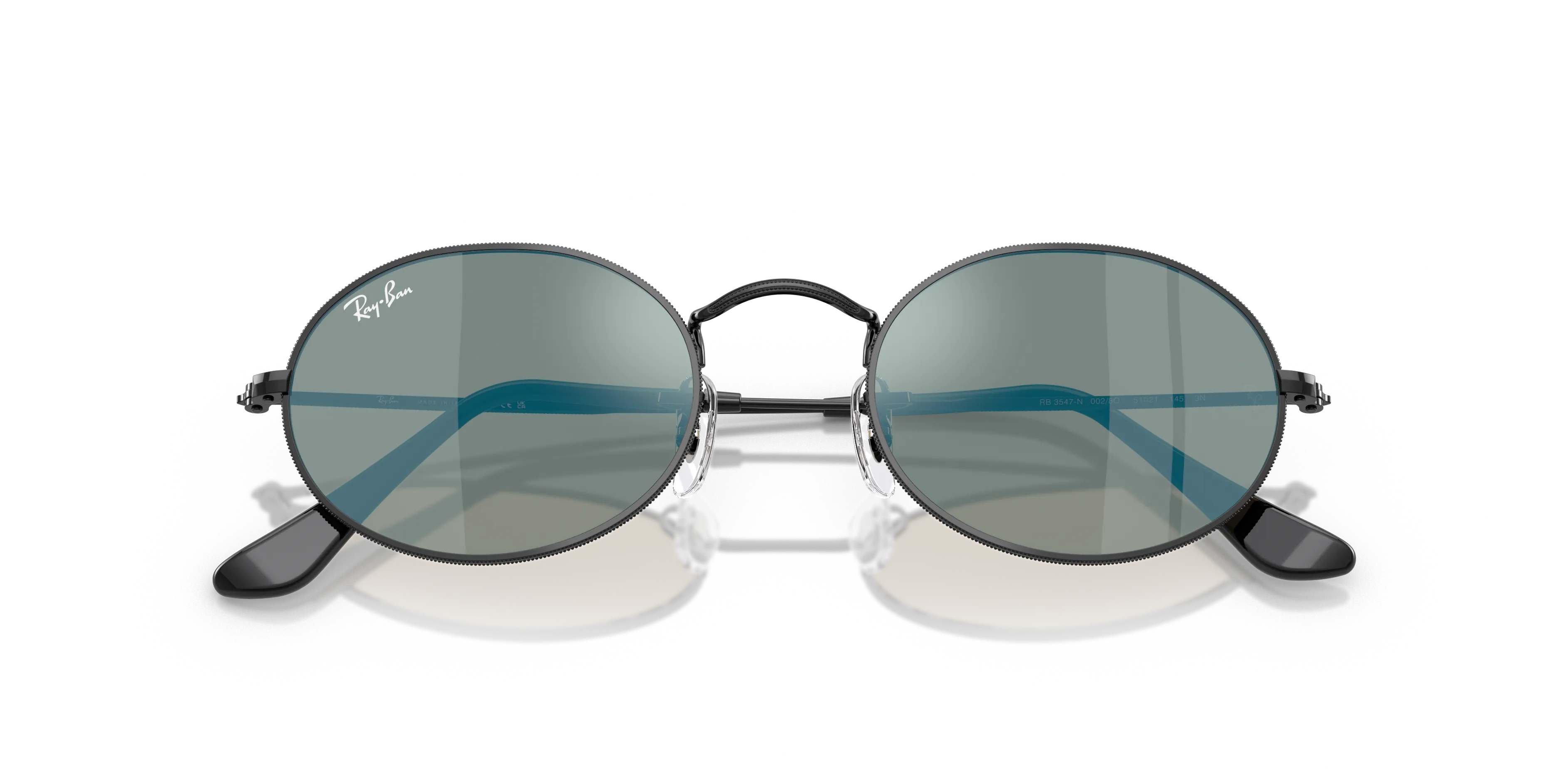 Ray - Ban RB3547N OVAL 002/8O Occhiali da sole Metallo Nero Rotonda Normale - immagine 2