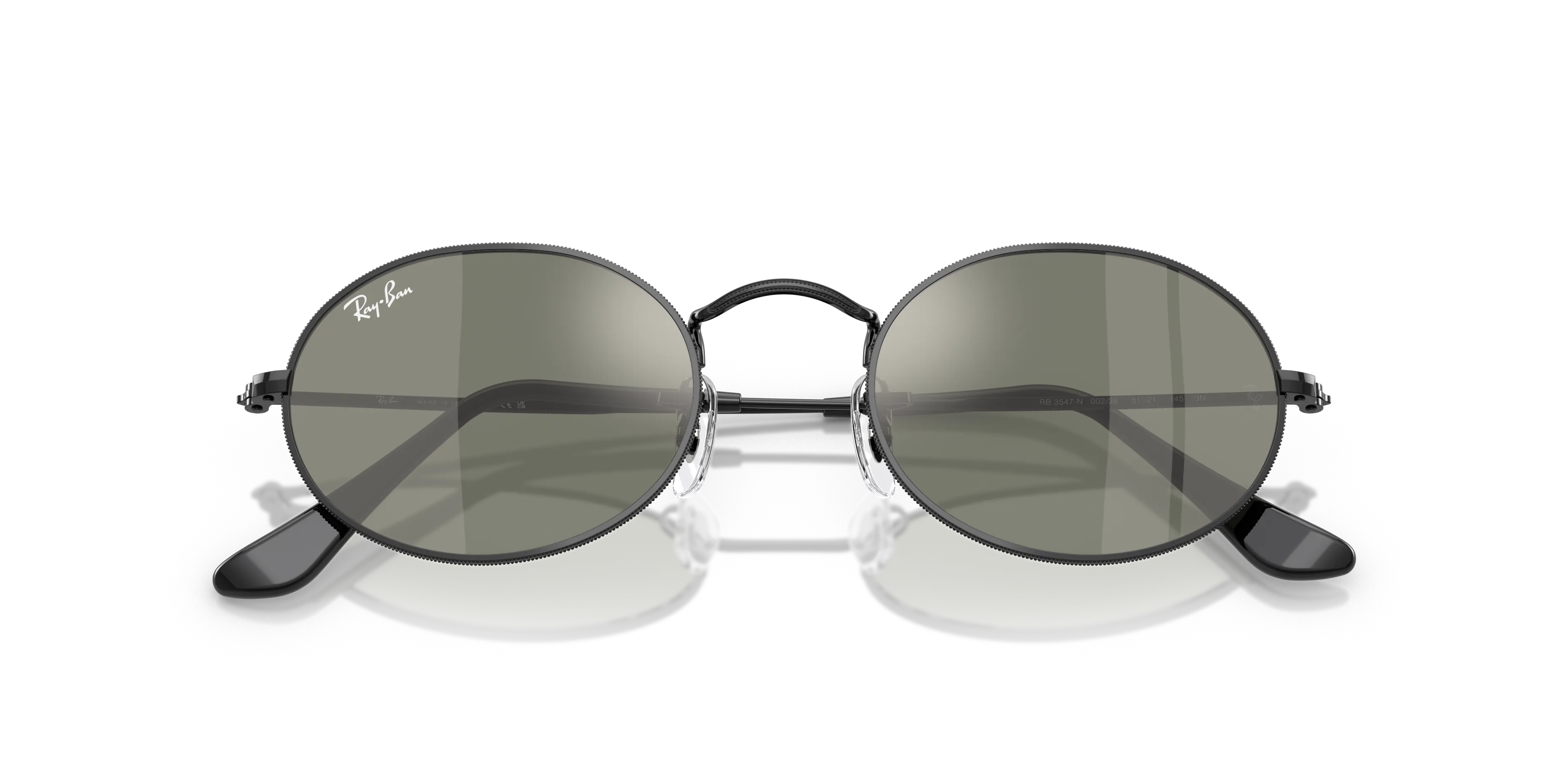 Ray - Ban RB3547N OVAL 002/39 Occhiali da sole Metallo Nero Rotonda Normale - immagine 2