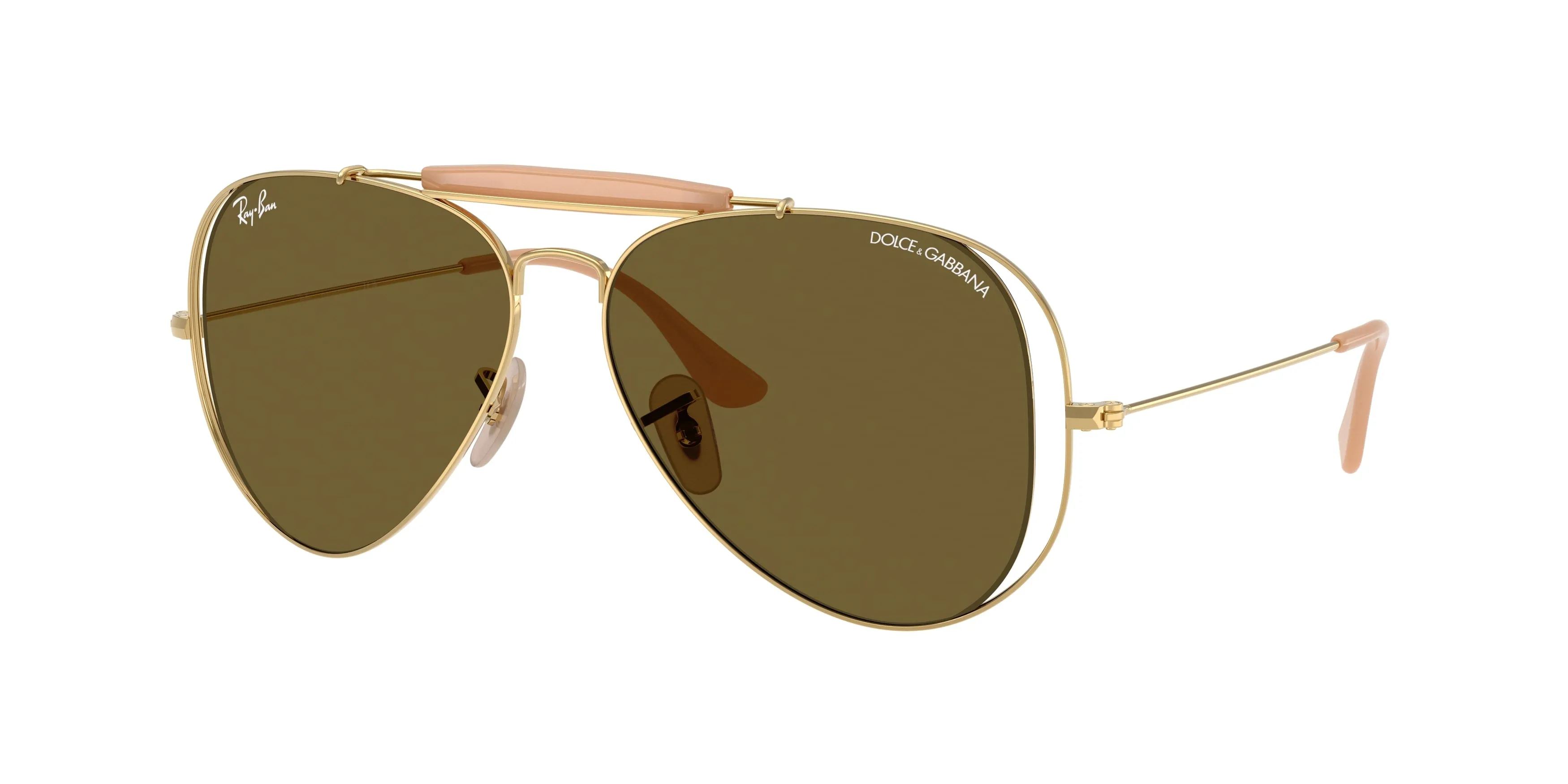 Ray - Ban RB3029M 001/73 Occhiali da sole Metallo Oro Marrone Pilot Normale - immagine 1