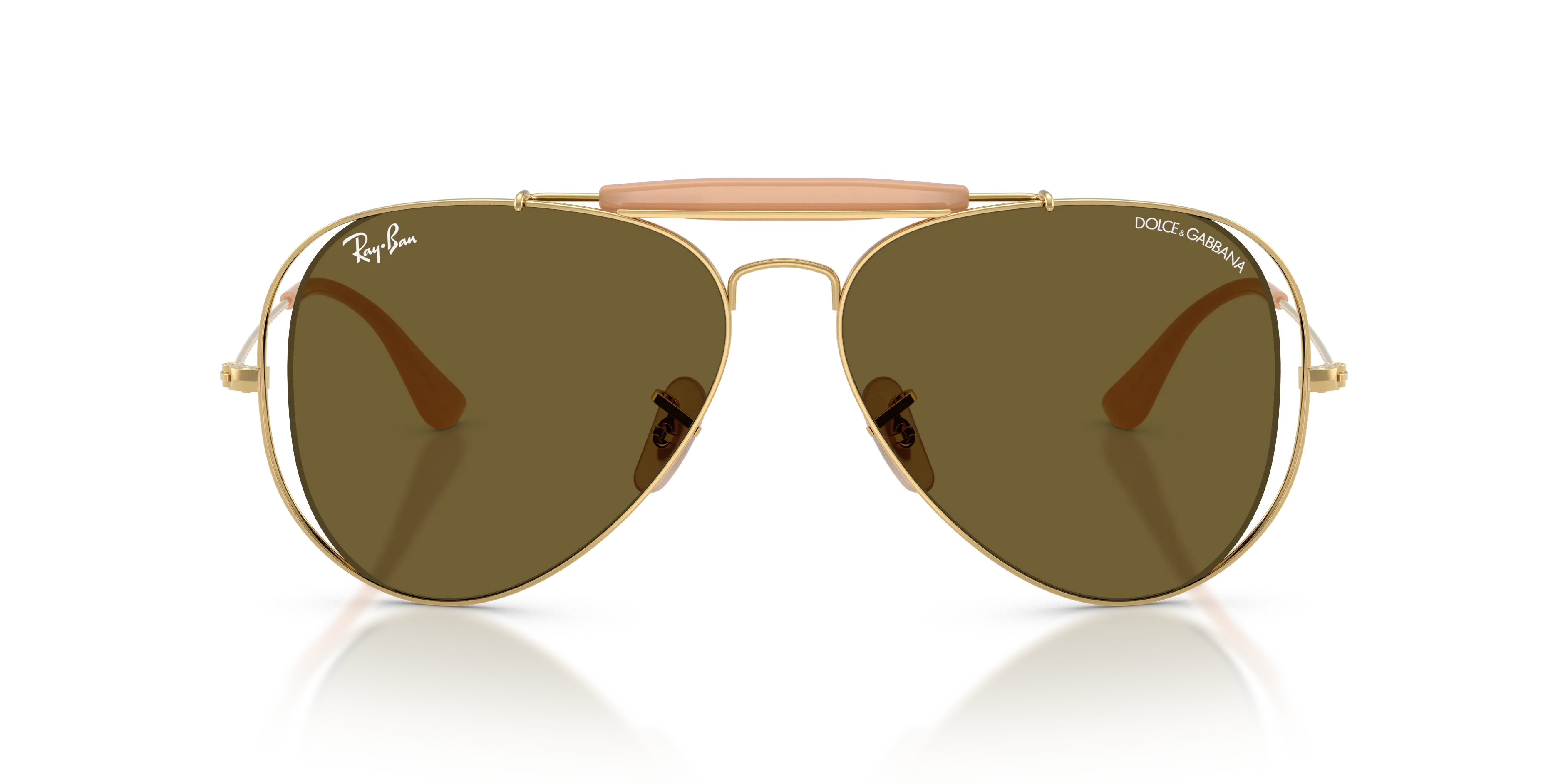 Ray - Ban RB3029M 001/73 Occhiali da sole Metallo Oro Marrone Pilot Normale - immagine 3