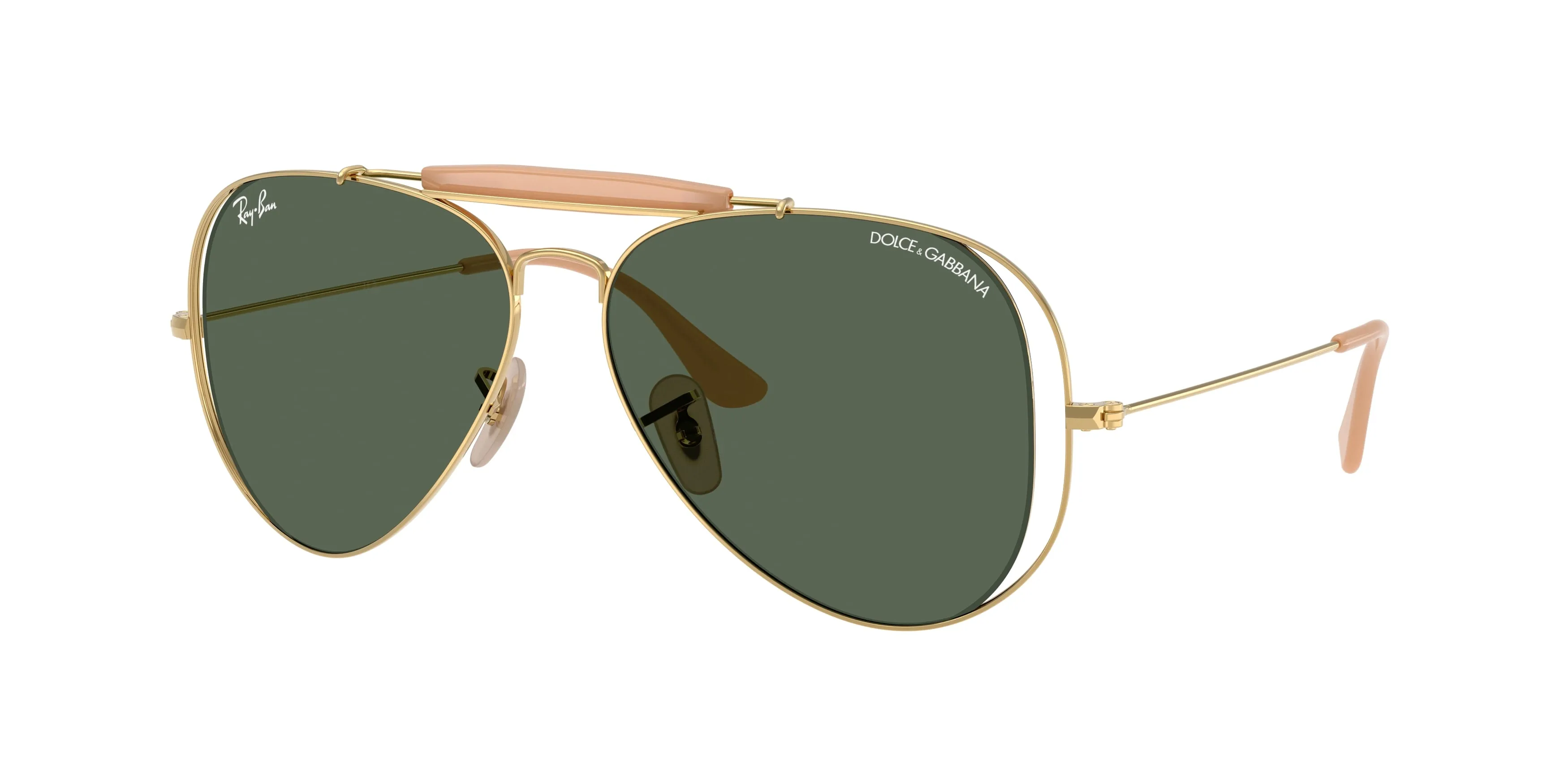 Ray - Ban RB3029M 001/71 Occhiali da sole Metallo Oro Verde Pilot Normale - immagine 1