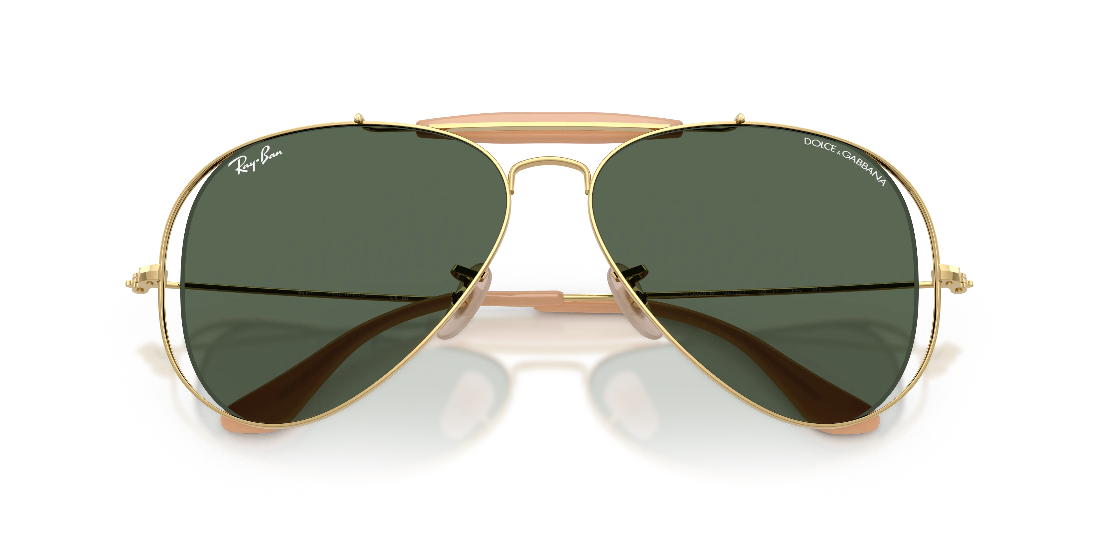 Ray - Ban RB3029M 001/71 Occhiali da sole Metallo Oro Verde Pilot Normale - immagine 2