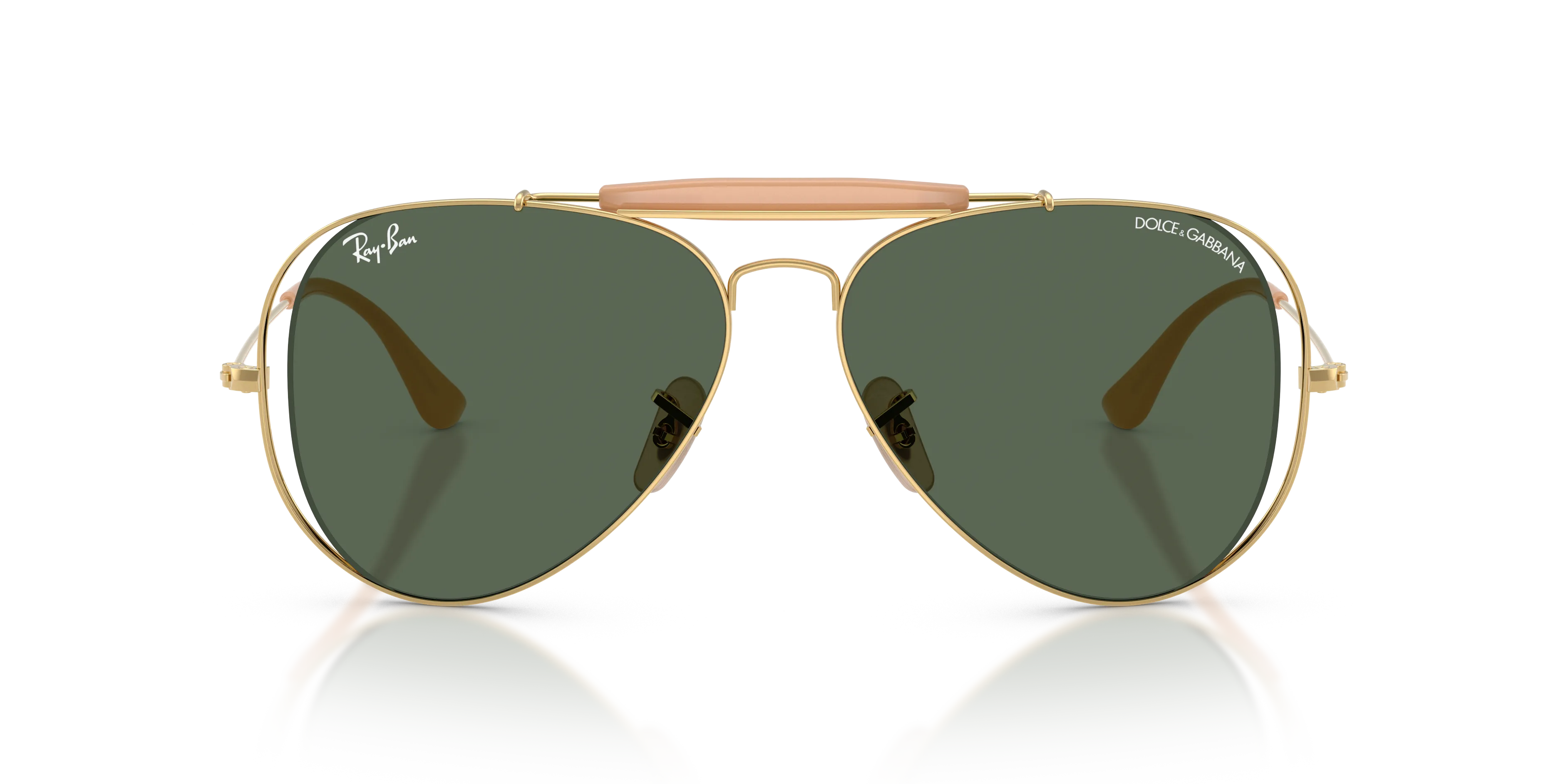 Ray - Ban RB3029M 001/71 Occhiali da sole Metallo Oro Verde Pilot Normale - immagine 3