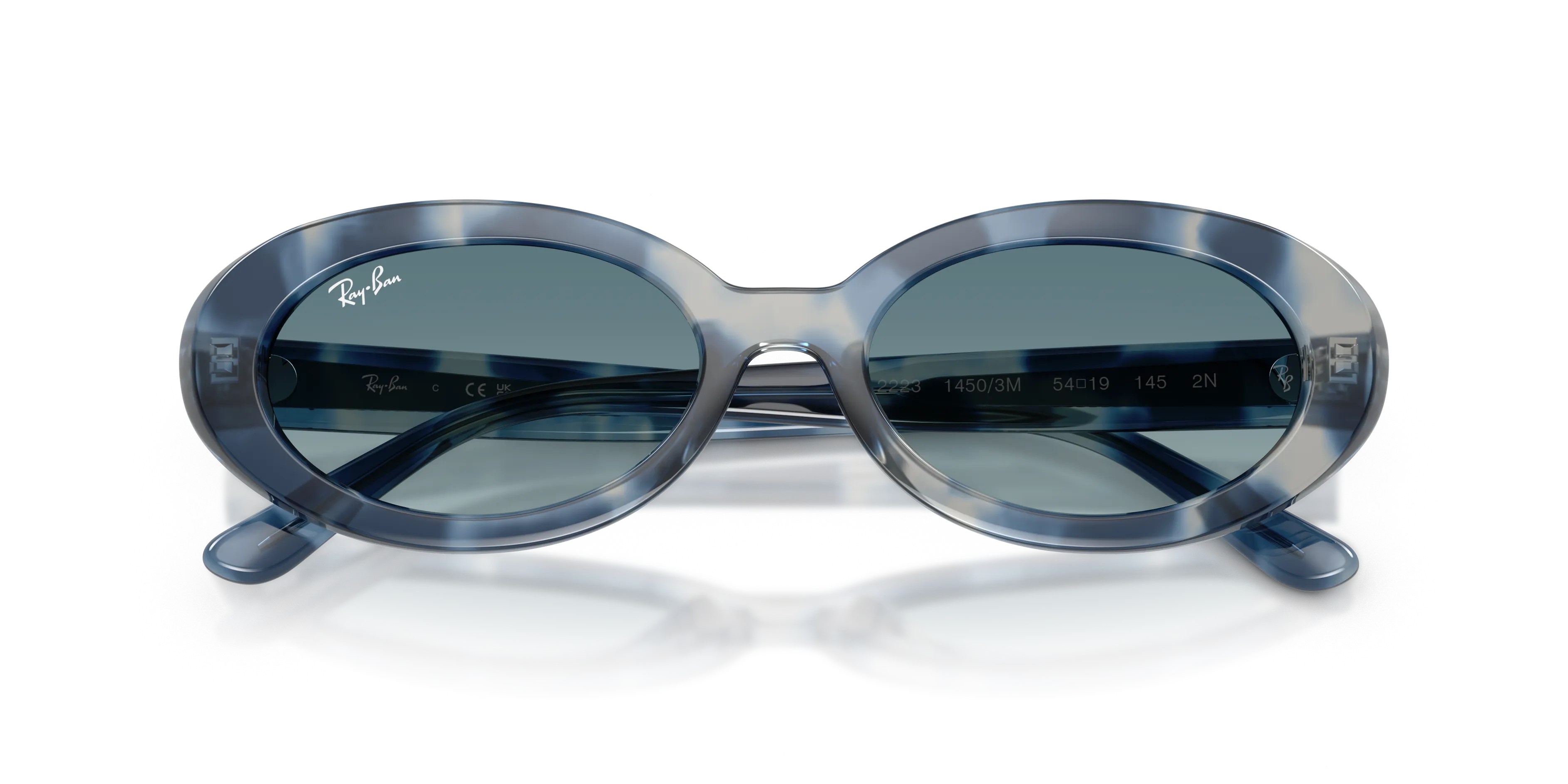 Ray - Ban RB2223 14503M Occhiali da sole Acetato Tartaruga Rotonda Normale Sfumato - immagine 2