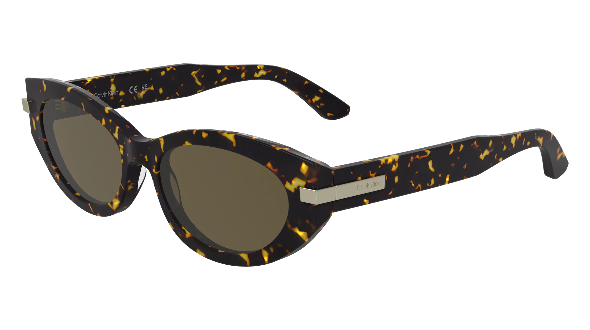 Calvin Klein CK25502S N 240 Occhiali da sole Acetato Havana Cat Eye Normale - immagine 1
