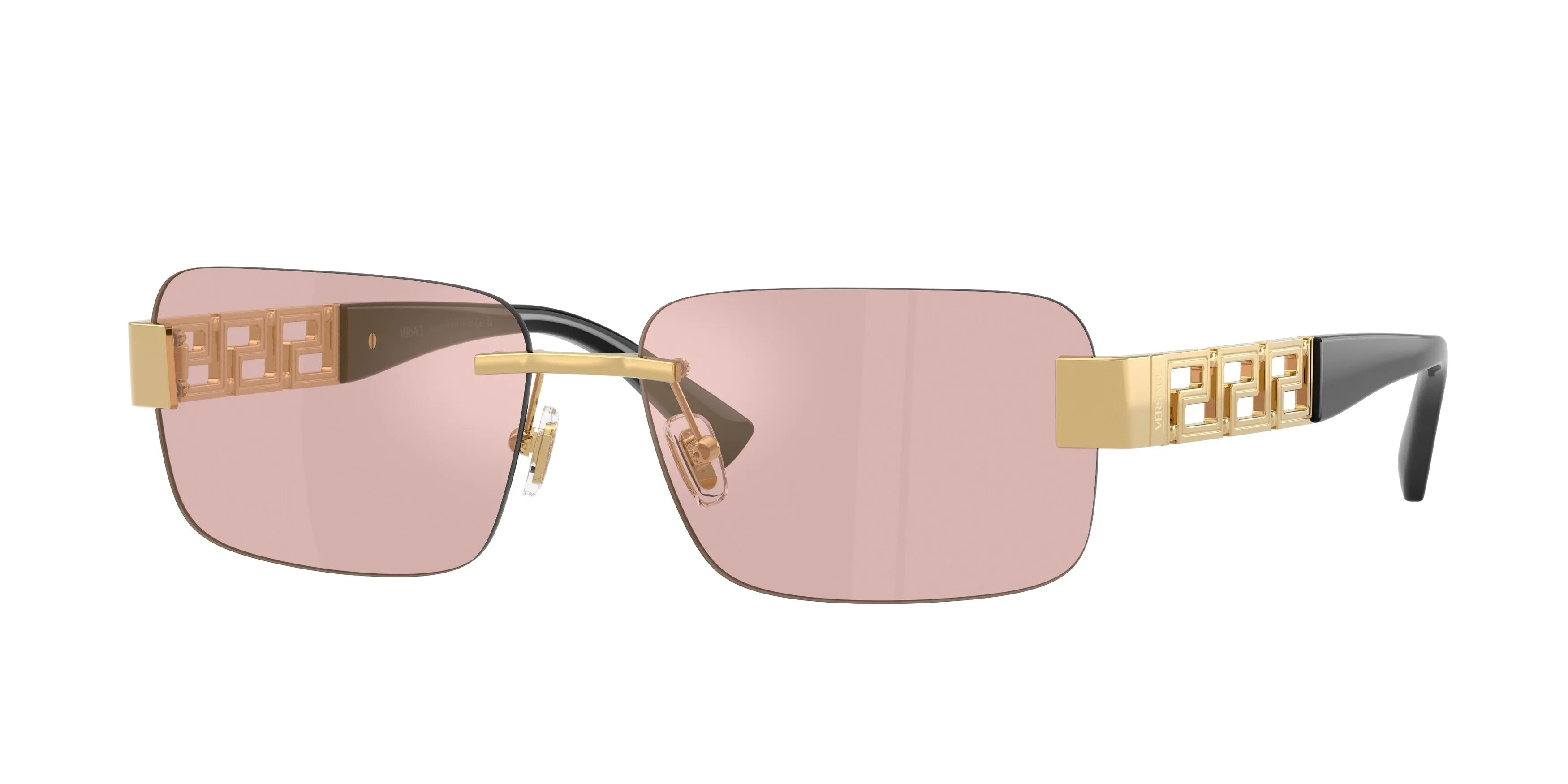 Versace VE2298 10021T Occhiali da sole Metallo Oro Squadrata Specchiate - immagine 1