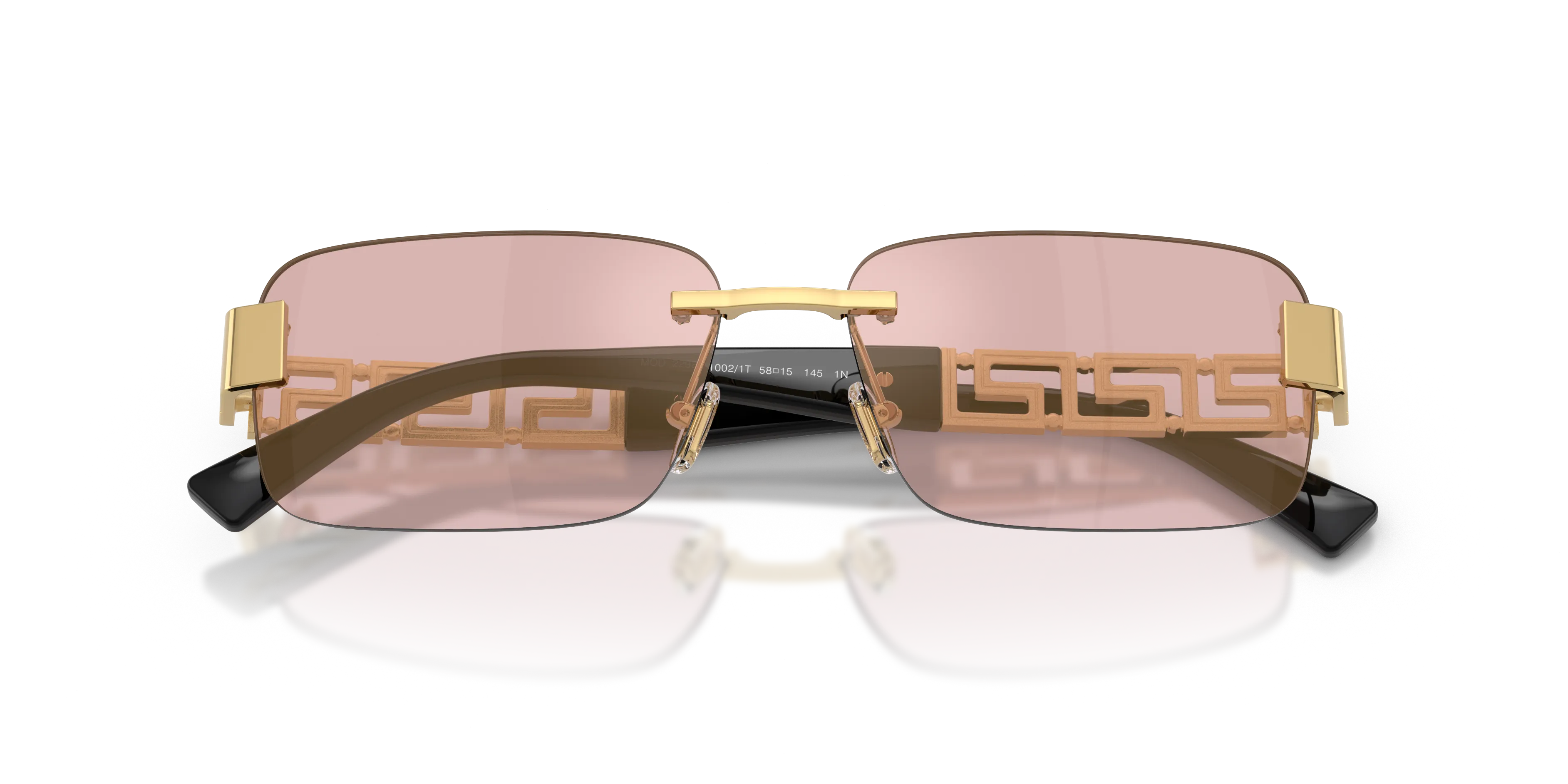Versace VE2298 10021T Occhiali da sole Metallo Oro Squadrata Specchiate - immagine 2