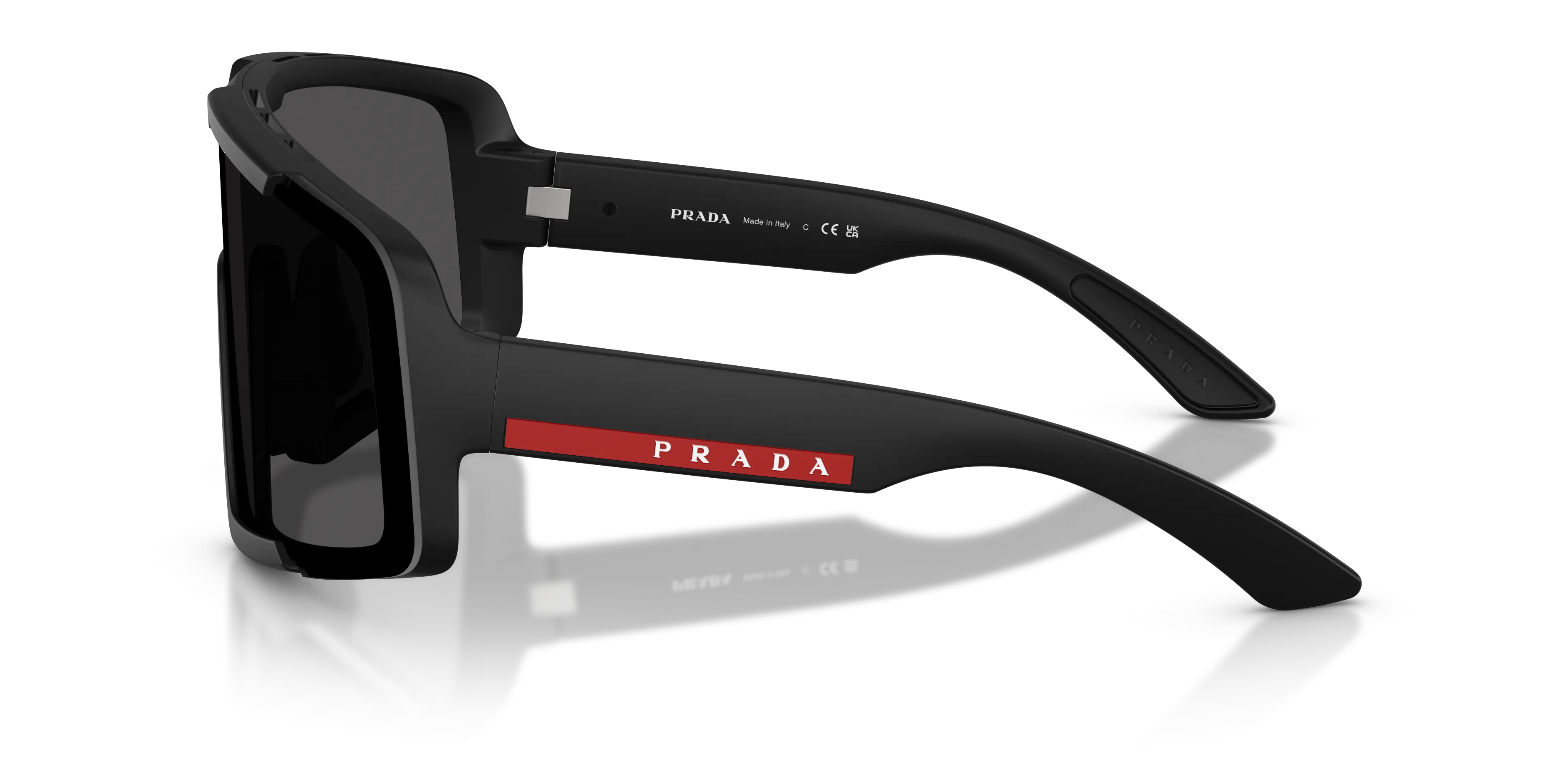 Prada Linea Rossa PS B07S 1BO06F Occhiali da sole Iniettato Nero Grigio Geometrica Normale - immagine 4