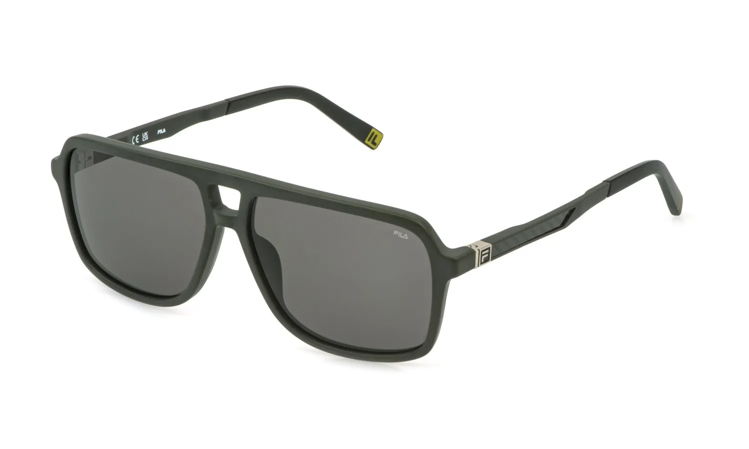 Fila SFID22 9FBM Occhiali da sole Acetato Verde Marrone Squadrata Normale - immagine 1