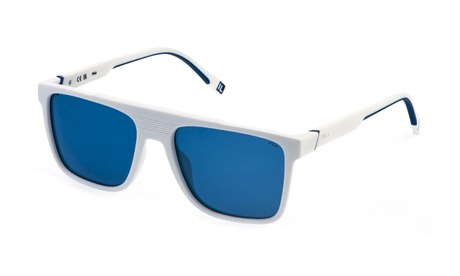 Fila SFID20 6ZNP Occhiali da sole Iniettato Bianco Blu Squadrata - immagine 1