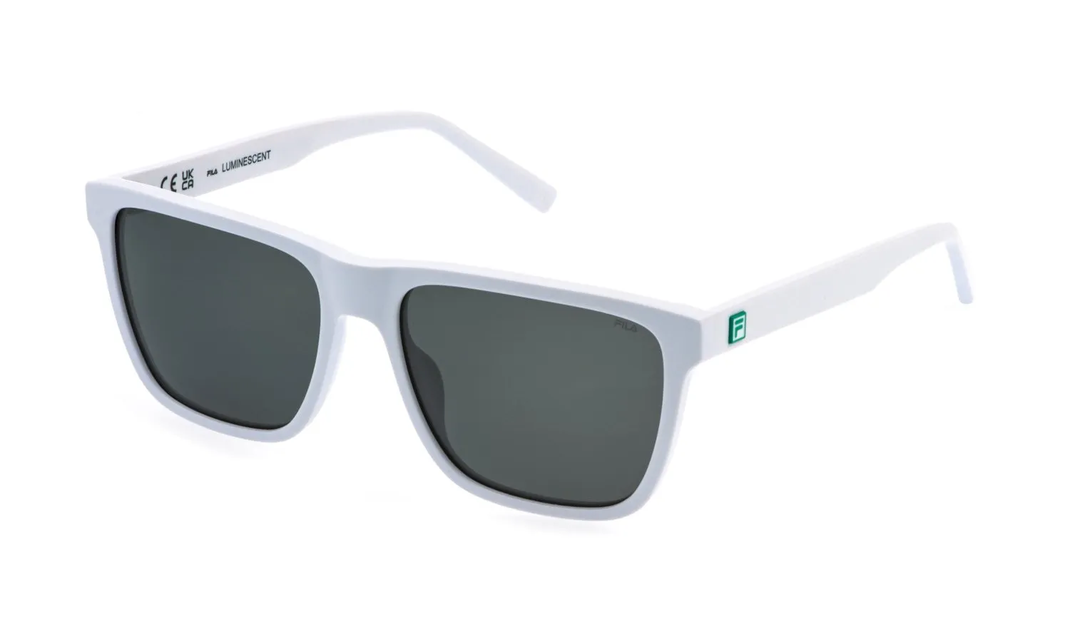 Fila SFID18 6ZNP Occhiali da sole Acetato Bianco Grigio Squadrata - immagine 1