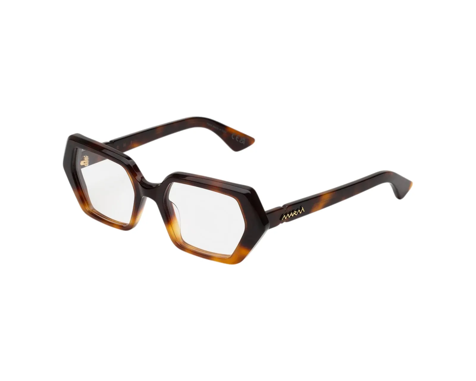 Marni ZD5 Zunari Faded Havana Montature da vista Acetato Havana Geometrica - immagine 1