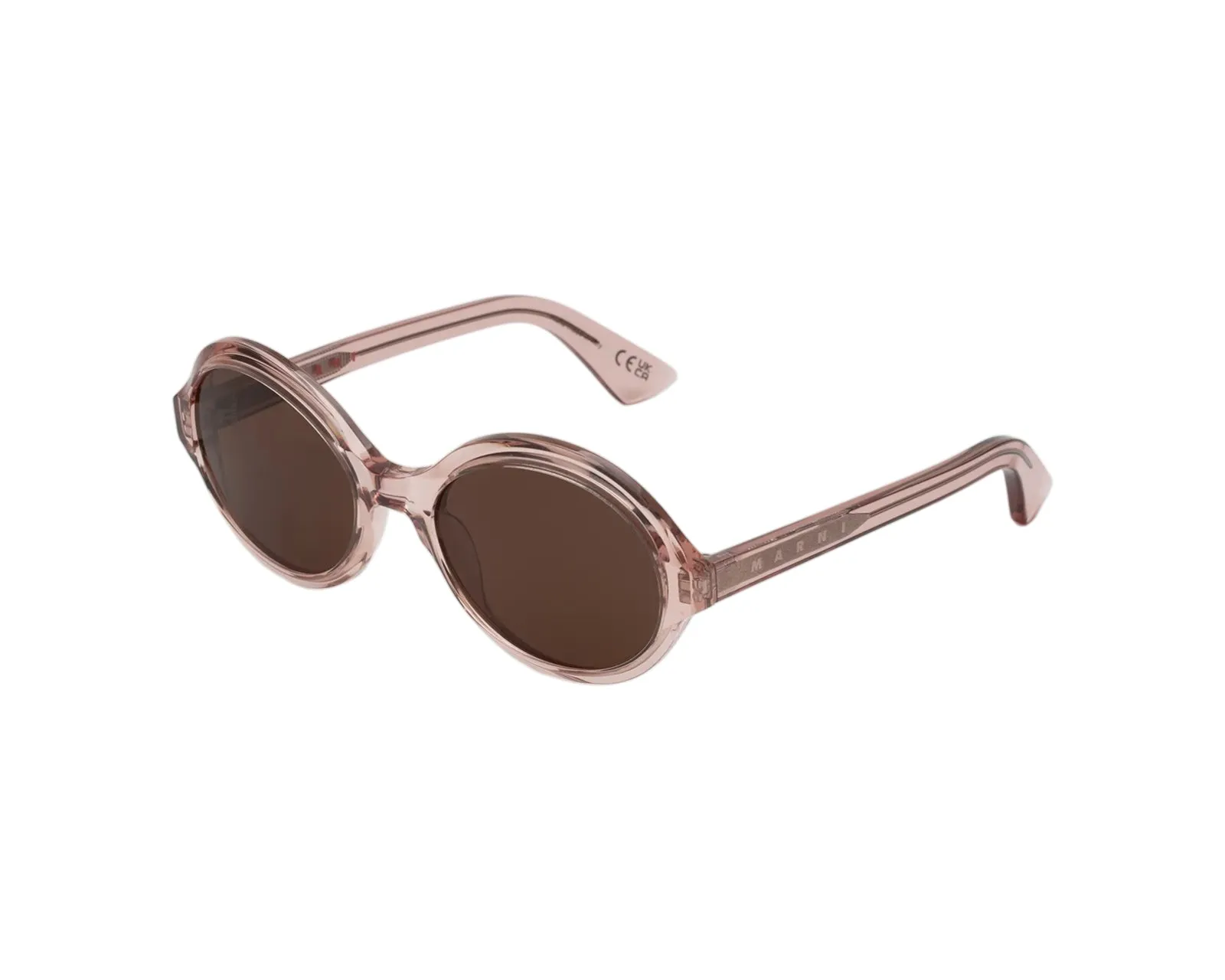Marni YNZ Nozea Dusty Pink Occhiali da sole Acetato Rosa Marrone Rotonda Normale - immagine 1