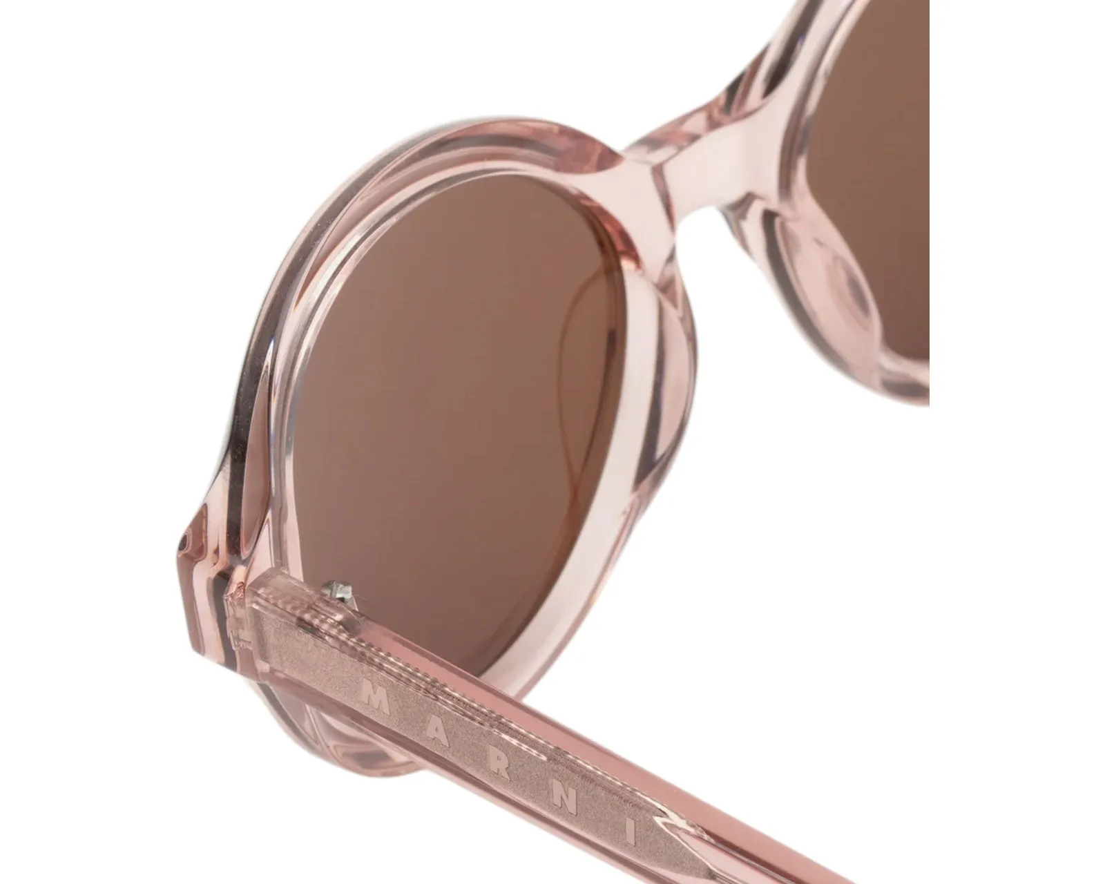 Marni YNZ Nozea Dusty Pink Occhiali da sole Acetato Rosa Marrone Rotonda Normale - immagine 3