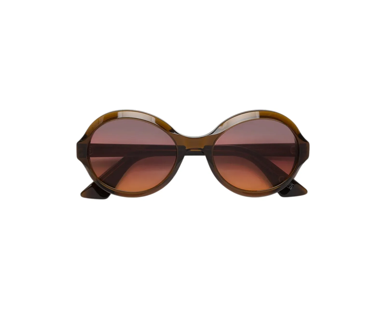 Marni I17 Nozea Brown Occhiali da sole Acetato Marrone Marrone Rotonda Normale Sfumato - immagine 2
