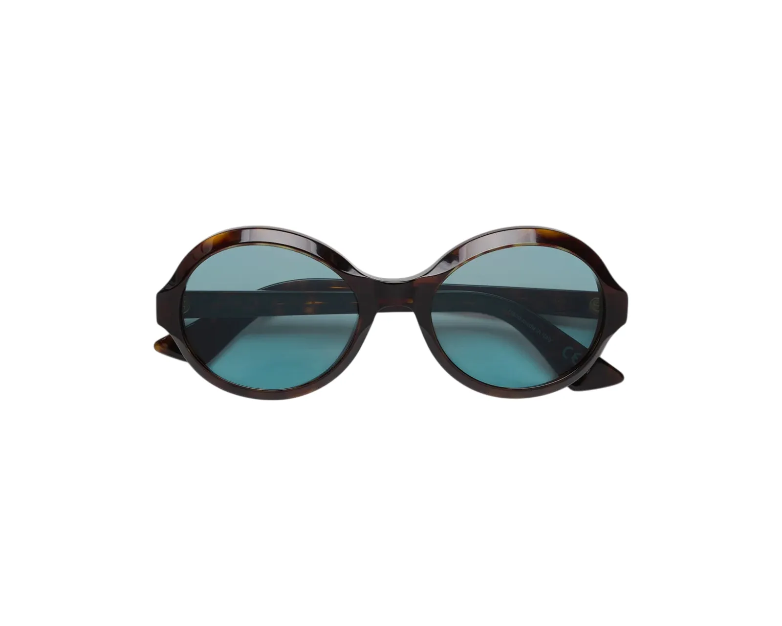 Marni Z6Z Nozea Dark Havana Occhiali da sole Acetato Havana Azzurro Rotonda Normale - immagine 2