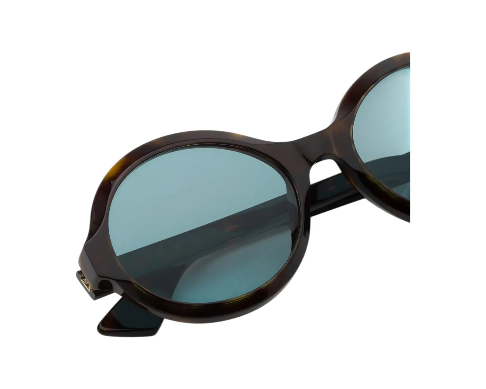 Marni Z6Z Nozea Dark Havana Occhiali da sole Acetato Havana Azzurro Rotonda Normale - immagine 3
