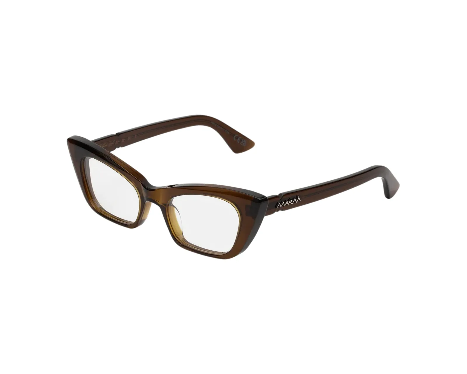 Marni 83K Nezia Brown Montature da vista Acetato Marrone Cat Eye - immagine 1