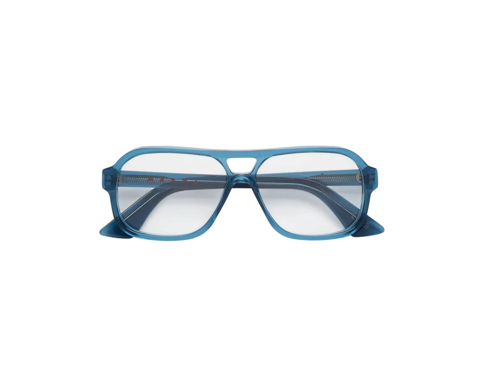 Marni 5KJ Moziqui Ocean Montature da vista Acetato Blu Squadrata - immagine 2