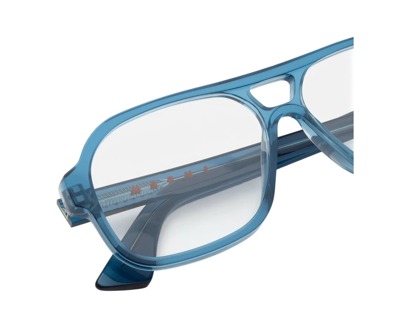 Marni 5KJ Moziqui Ocean Montature da vista Acetato Blu Squadrata - immagine 3