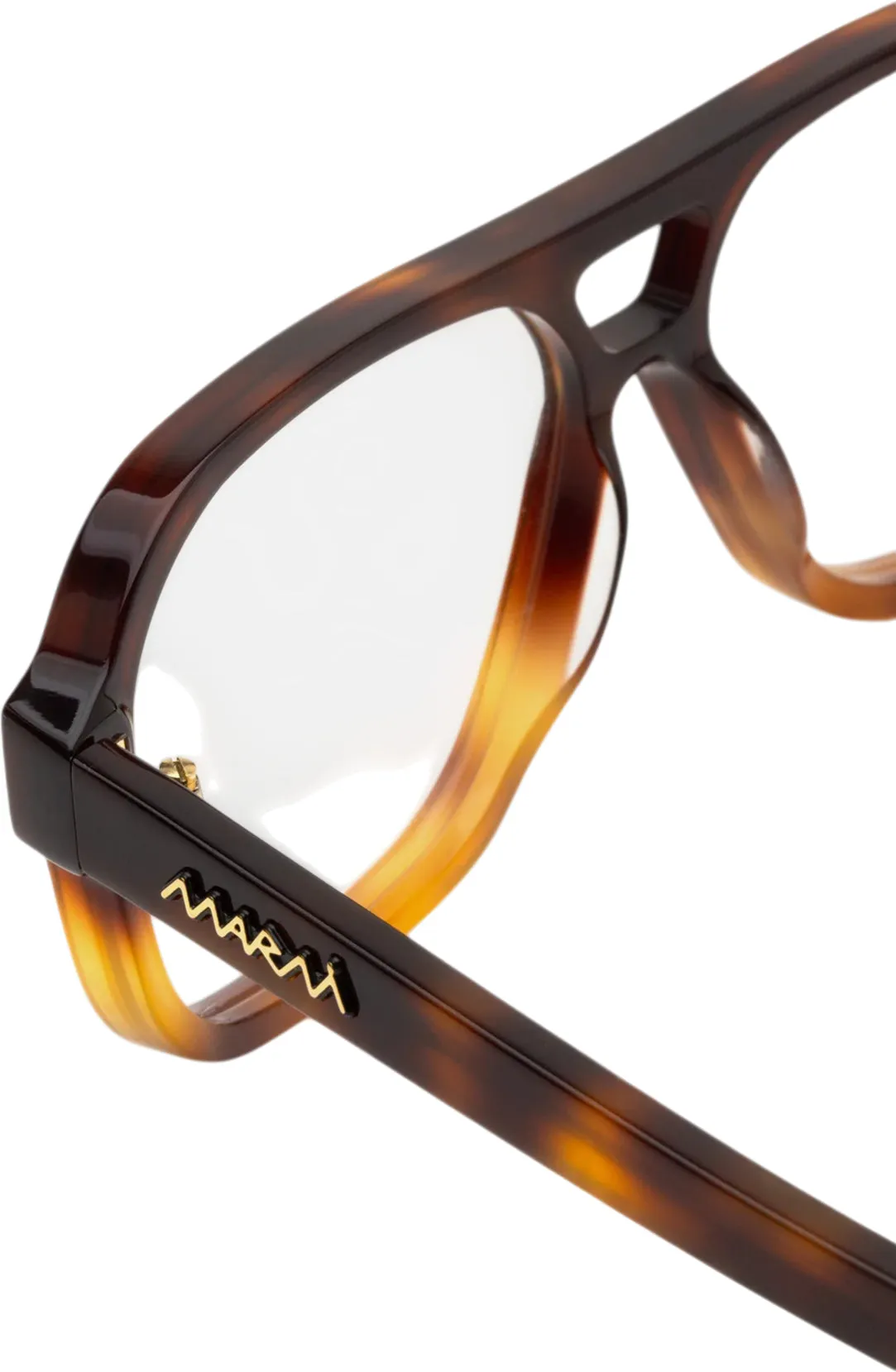 Marni MDZ Moziqui Faded Havana Montature da vista Acetato Havana Squadrata - immagine 3