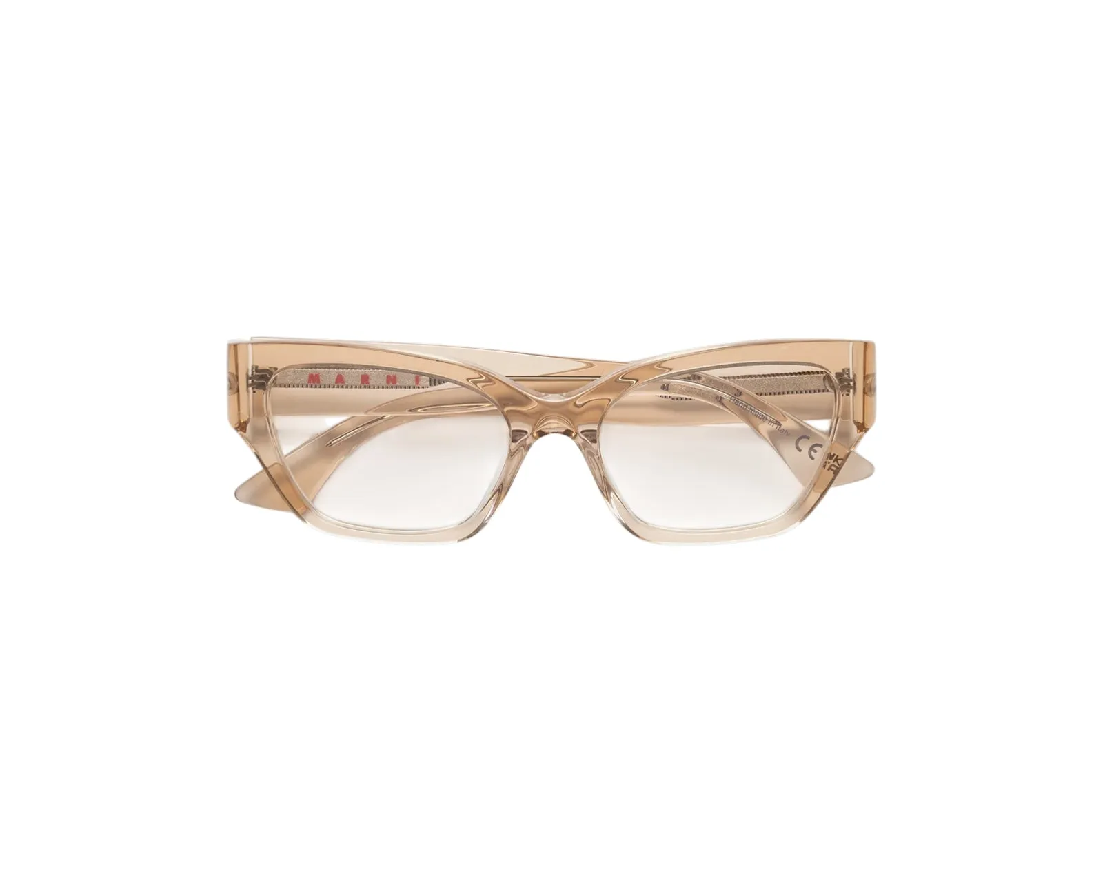Marni LSY Iyora Resin Montature da vista Acetato Beige Squadrata - immagine 2
