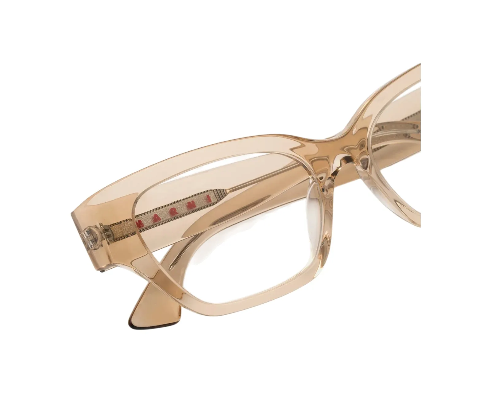 Marni LSY Iyora Resin Montature da vista Acetato Beige Squadrata - immagine 3