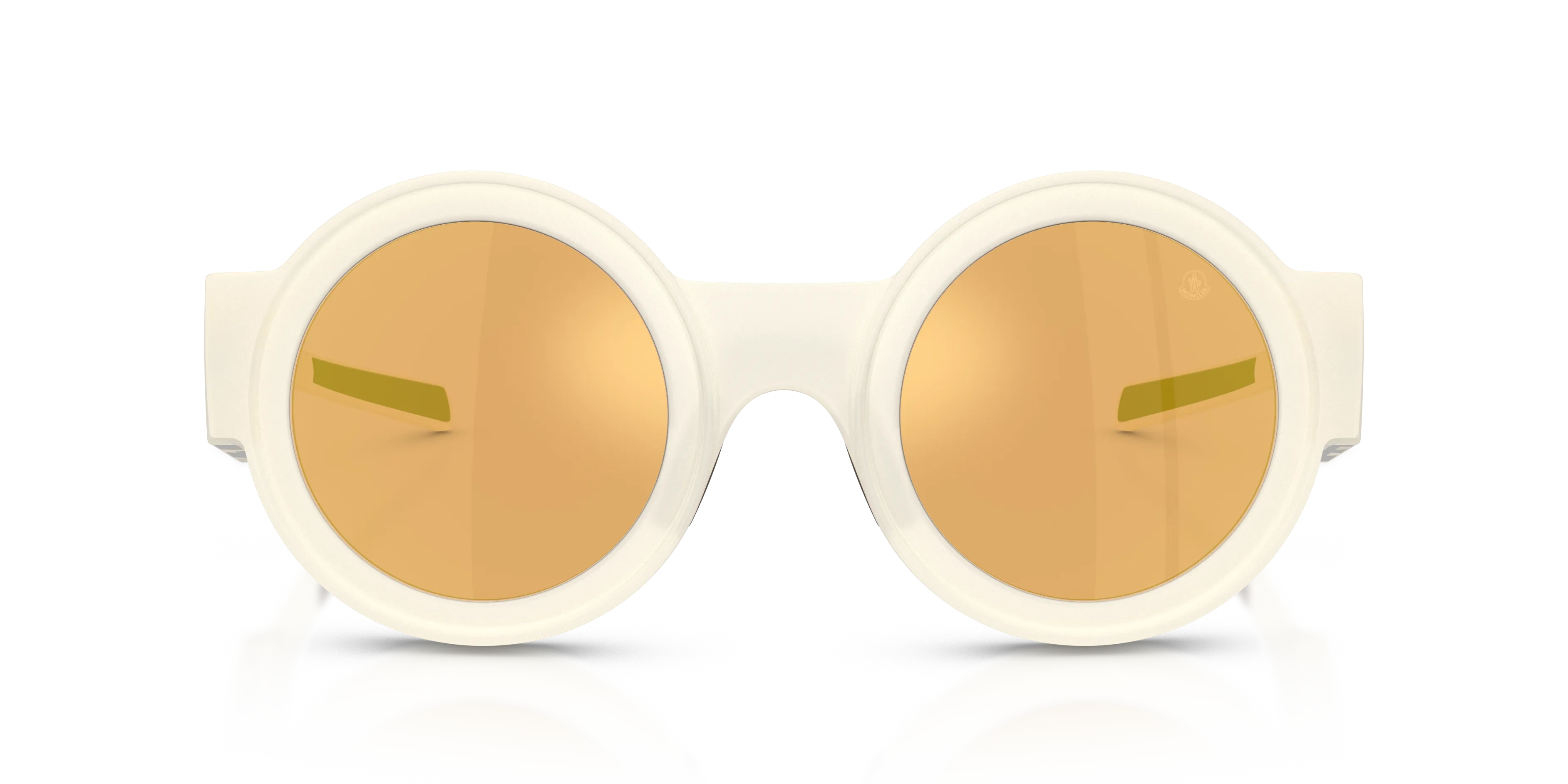 Moncler ME8020U MODUS 50407J Occhiali da sole Iniettato Bianco Marrone Rotonda Specchiate - immagine 3
