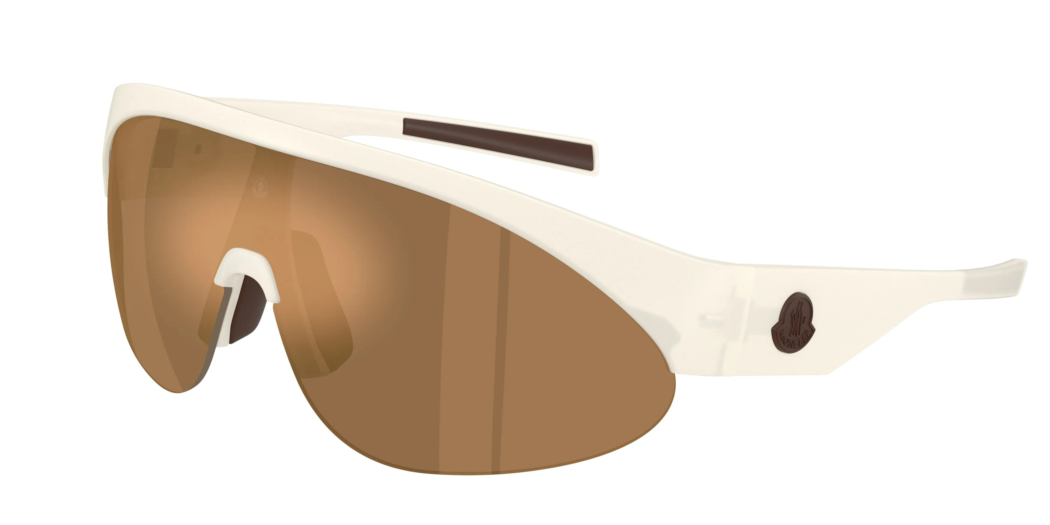 Moncler ME8019U MYRR 5040F9 Occhiali da sole Iniettato Bianco Bronzo Rotonda Normale - immagine 1
