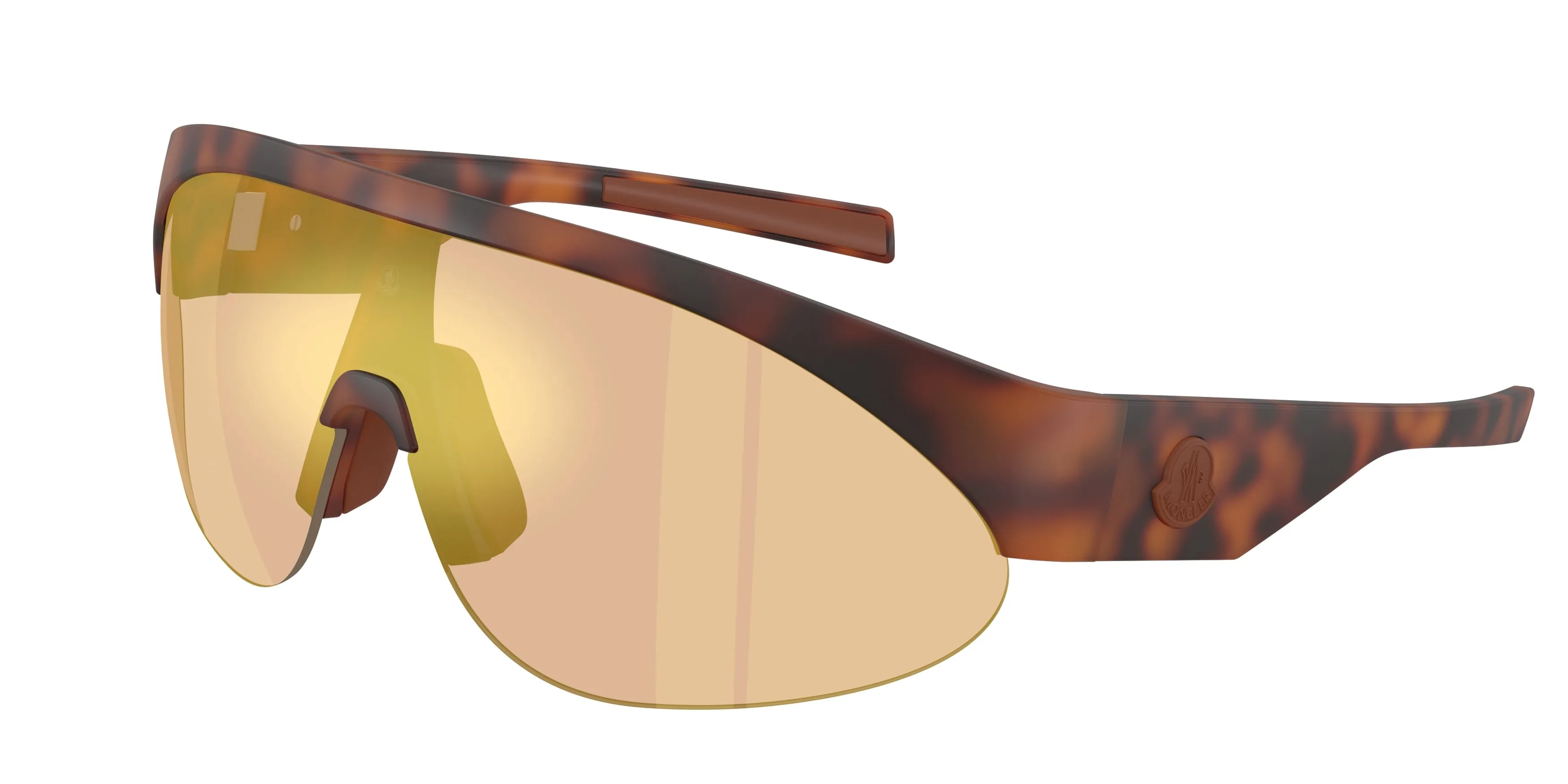 Moncler ME8019U MYRR 50267J Occhiali da sole Iniettato Marrone Marrone Rotonda Specchiate - immagine 1