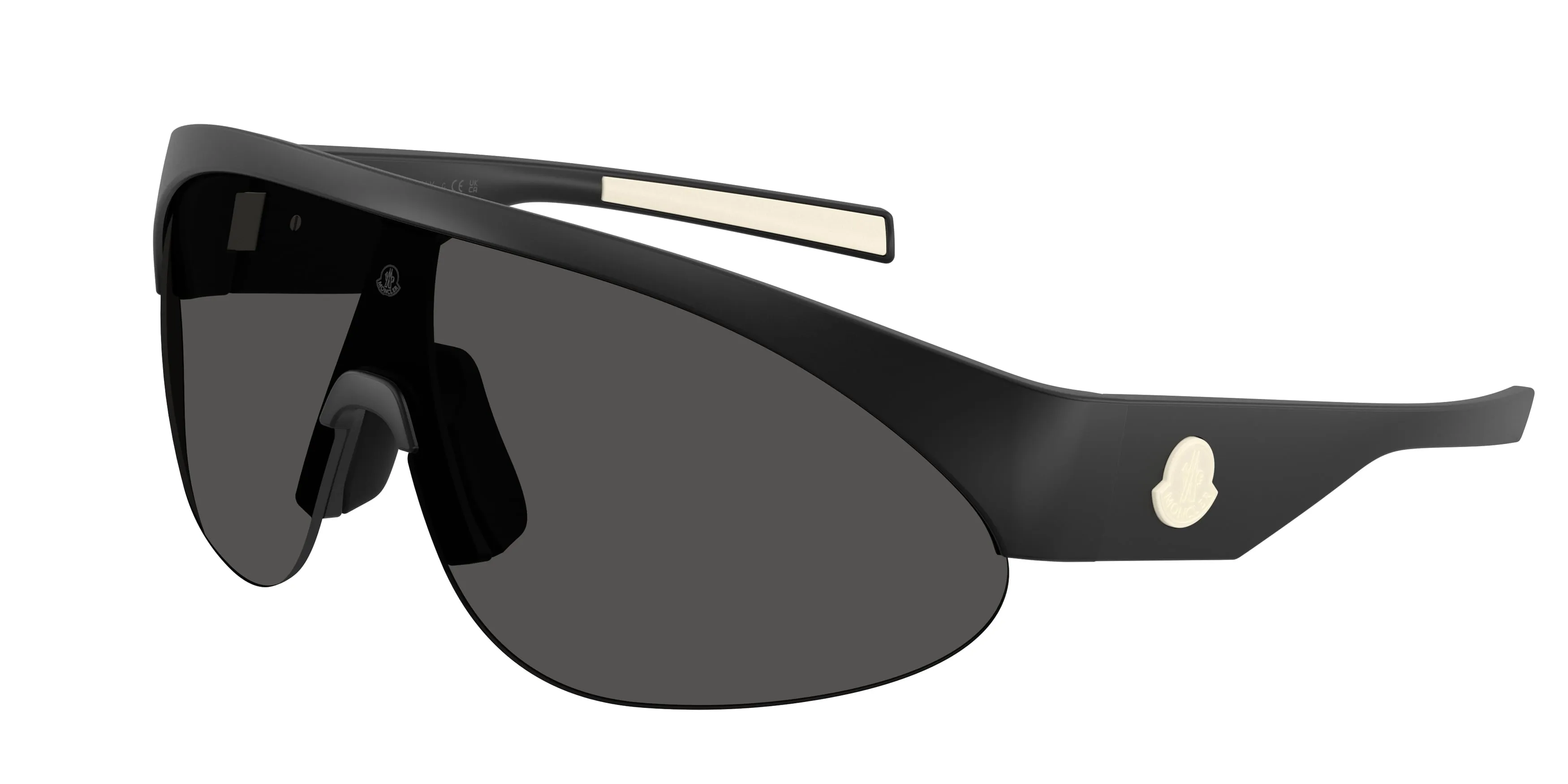 Moncler ME8019U MYRR 500687 Occhiali da sole Iniettato Nero Grigio Rotonda Normale - immagine 1