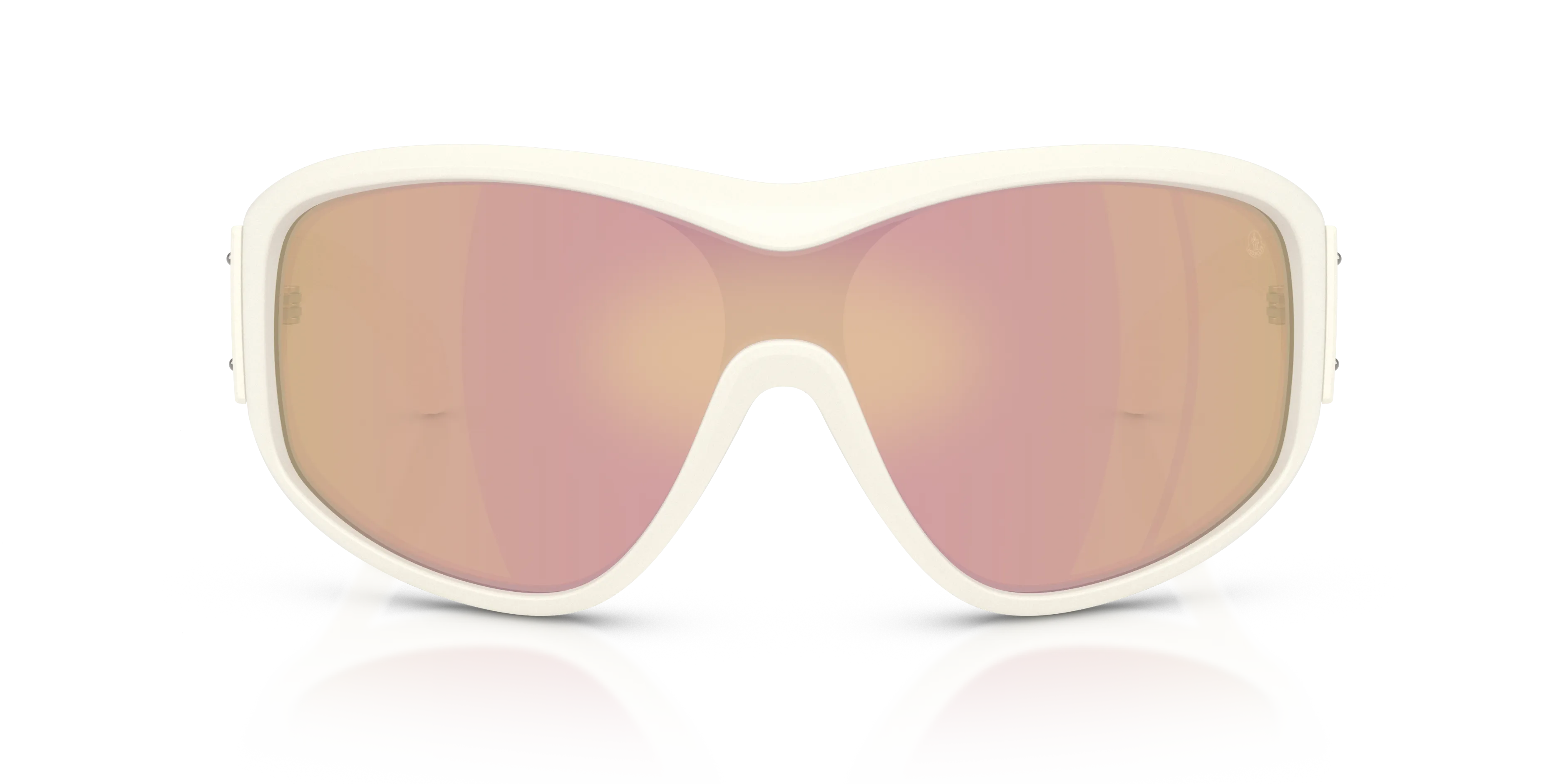 Moncler ME8016U THYRA 50367J Occhiali da sole Iniettato Bianco Marrone Rotonda Specchiate - immagine 3
