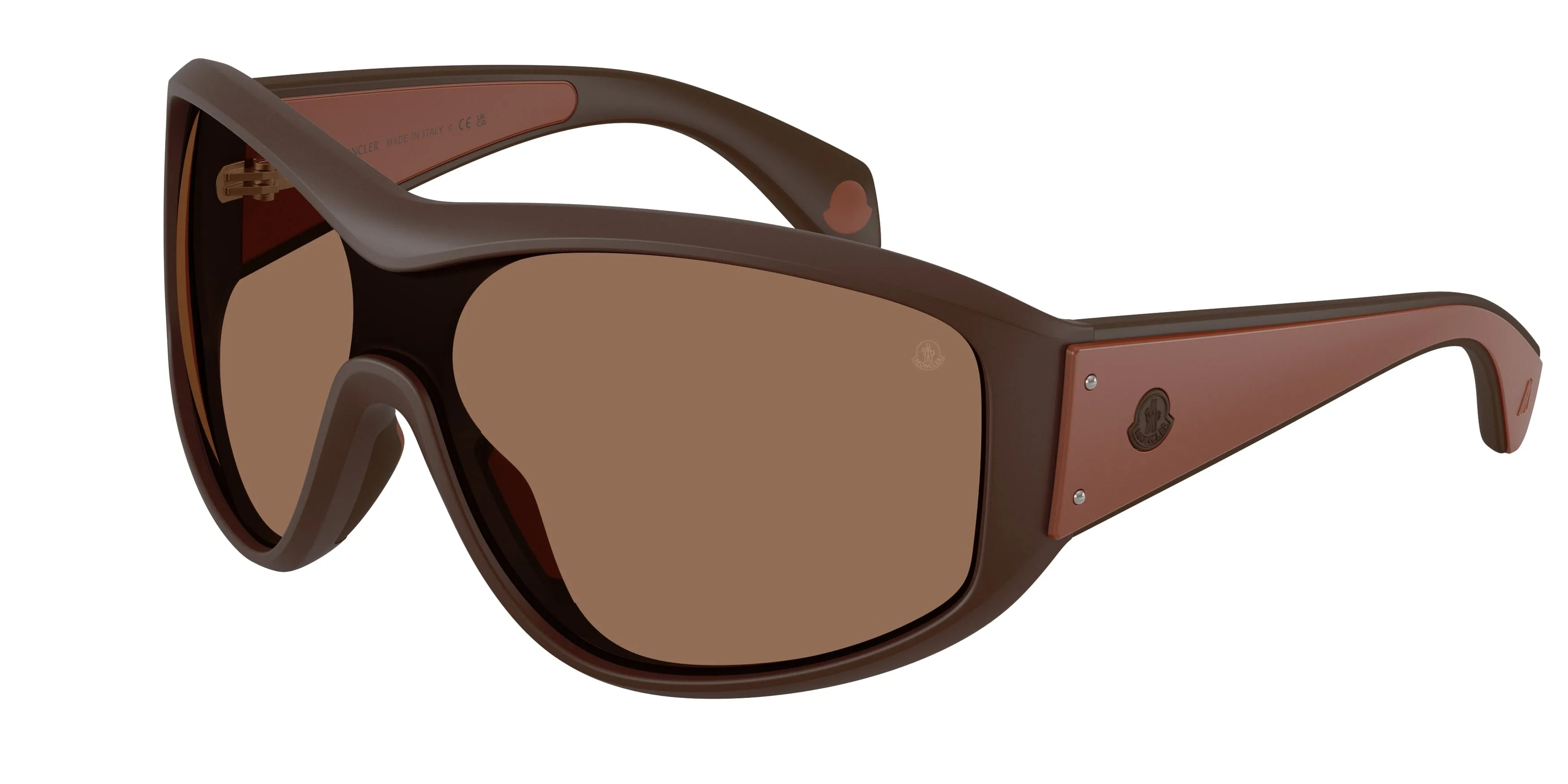 Moncler ME8016U THYRA 503573 Occhiali da sole Iniettato Marrone Marrone Rotonda Normale - immagine 1