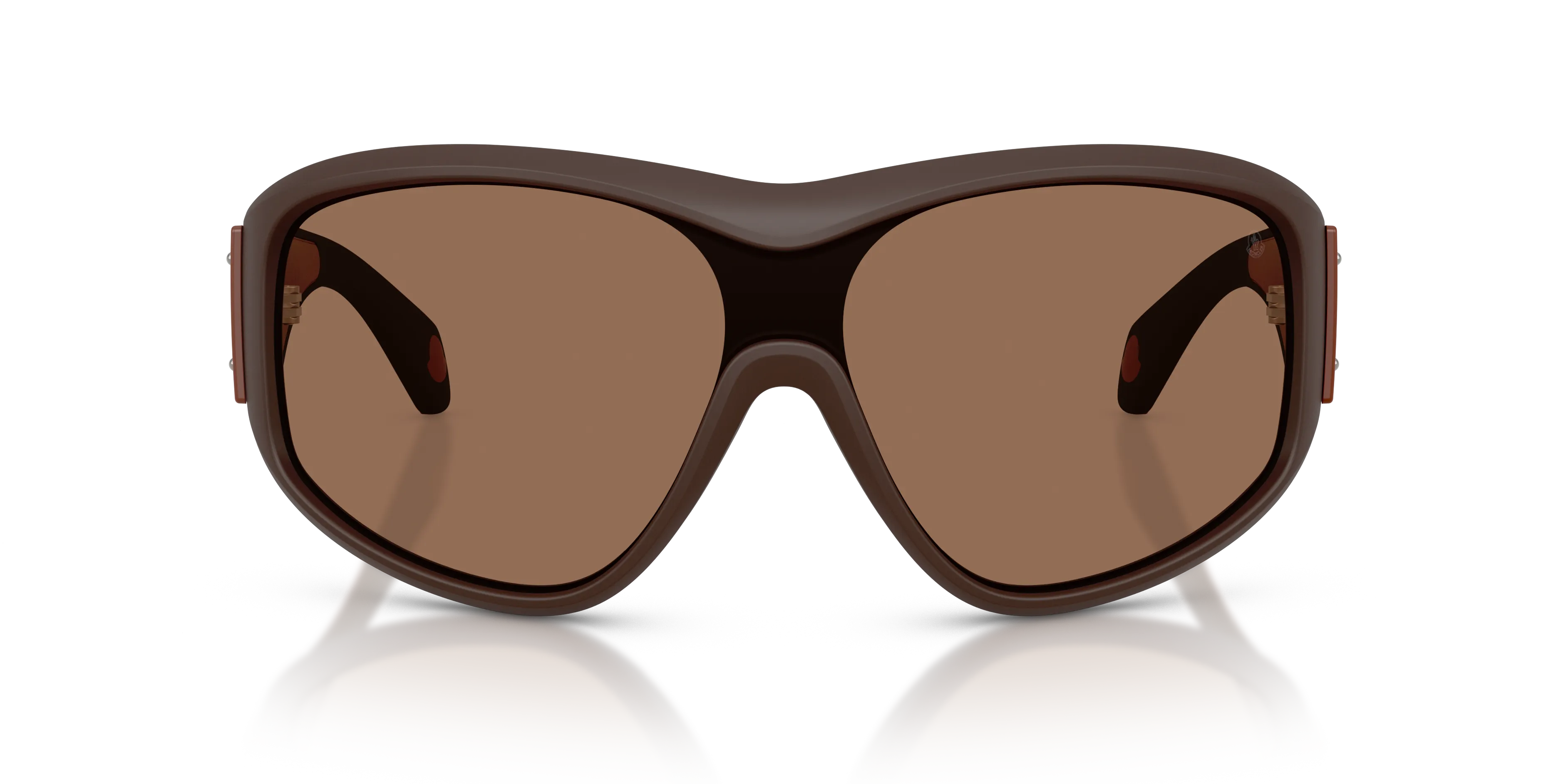 Moncler ME8016U THYRA 503573 Occhiali da sole Iniettato Marrone Marrone Rotonda Normale - immagine 3