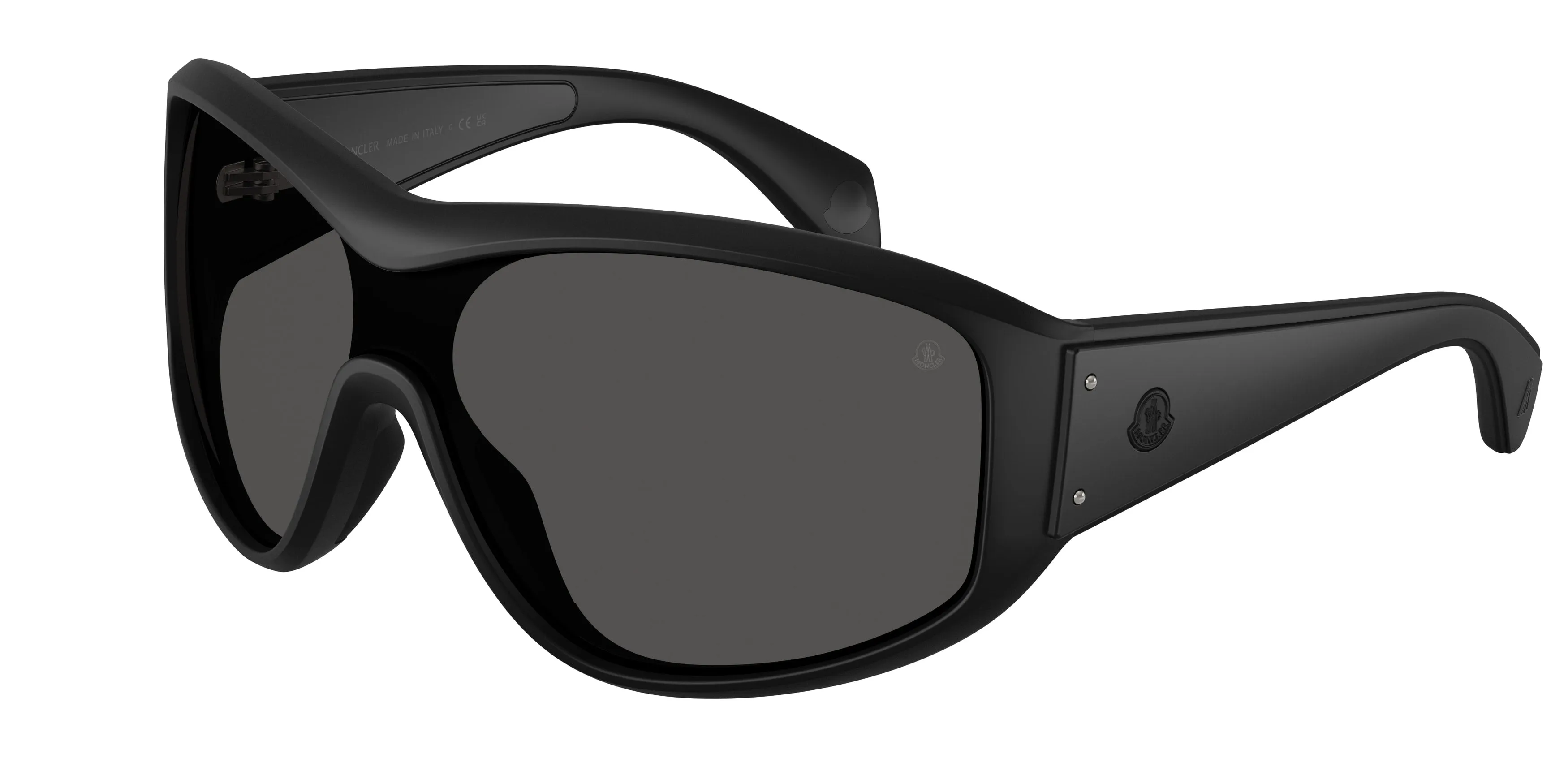 Moncler ME8016U THYRA 500687 Occhiali da sole Iniettato Nero Grigio Rotonda Normale - immagine 1