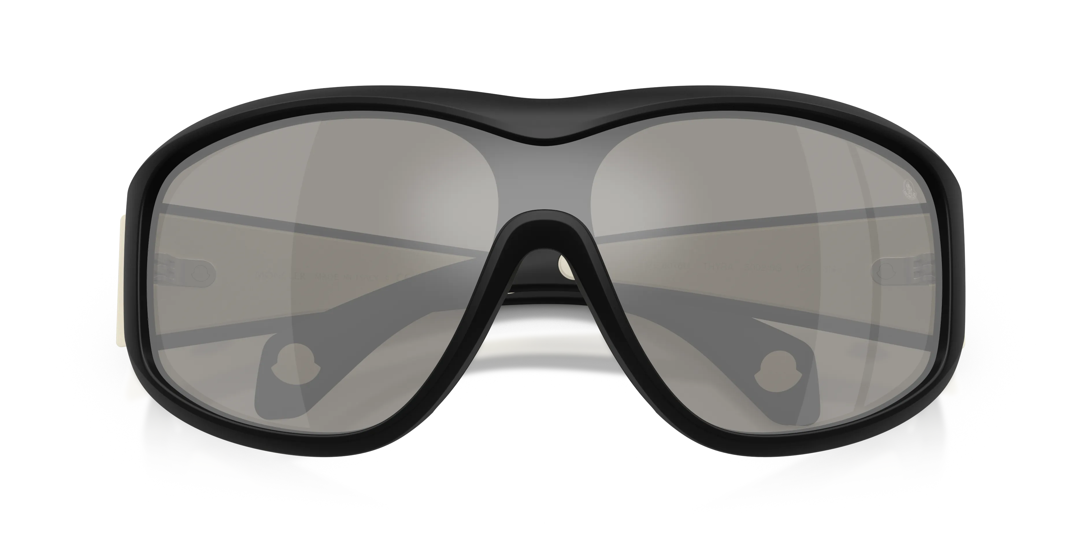 Moncler ME8016U THYRA 50026G Occhiali da sole Iniettato Nero Argento Rotonda Normale - immagine 2