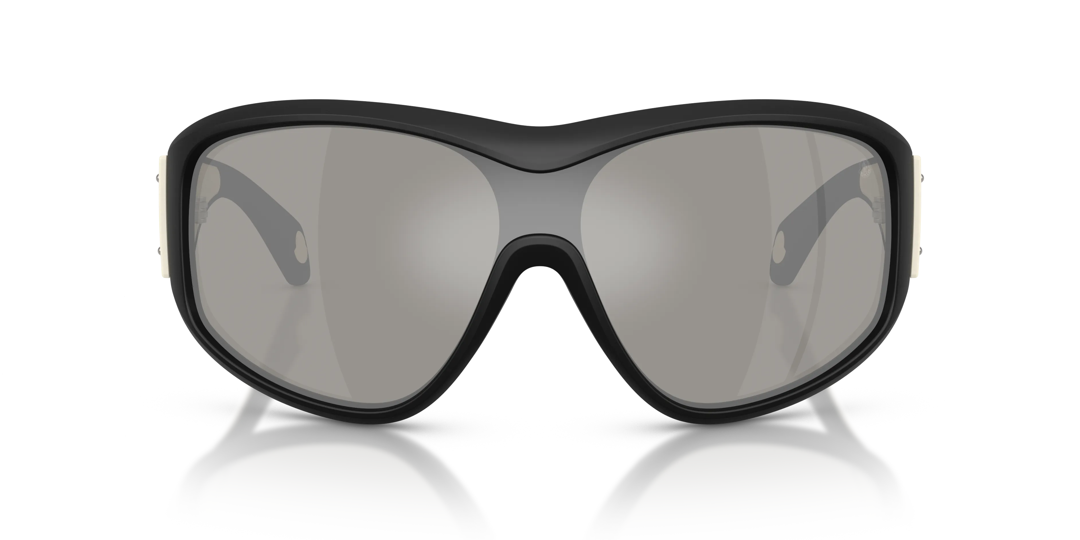 Moncler ME8016U THYRA 50026G Occhiali da sole Iniettato Nero Argento Rotonda Normale - immagine 3