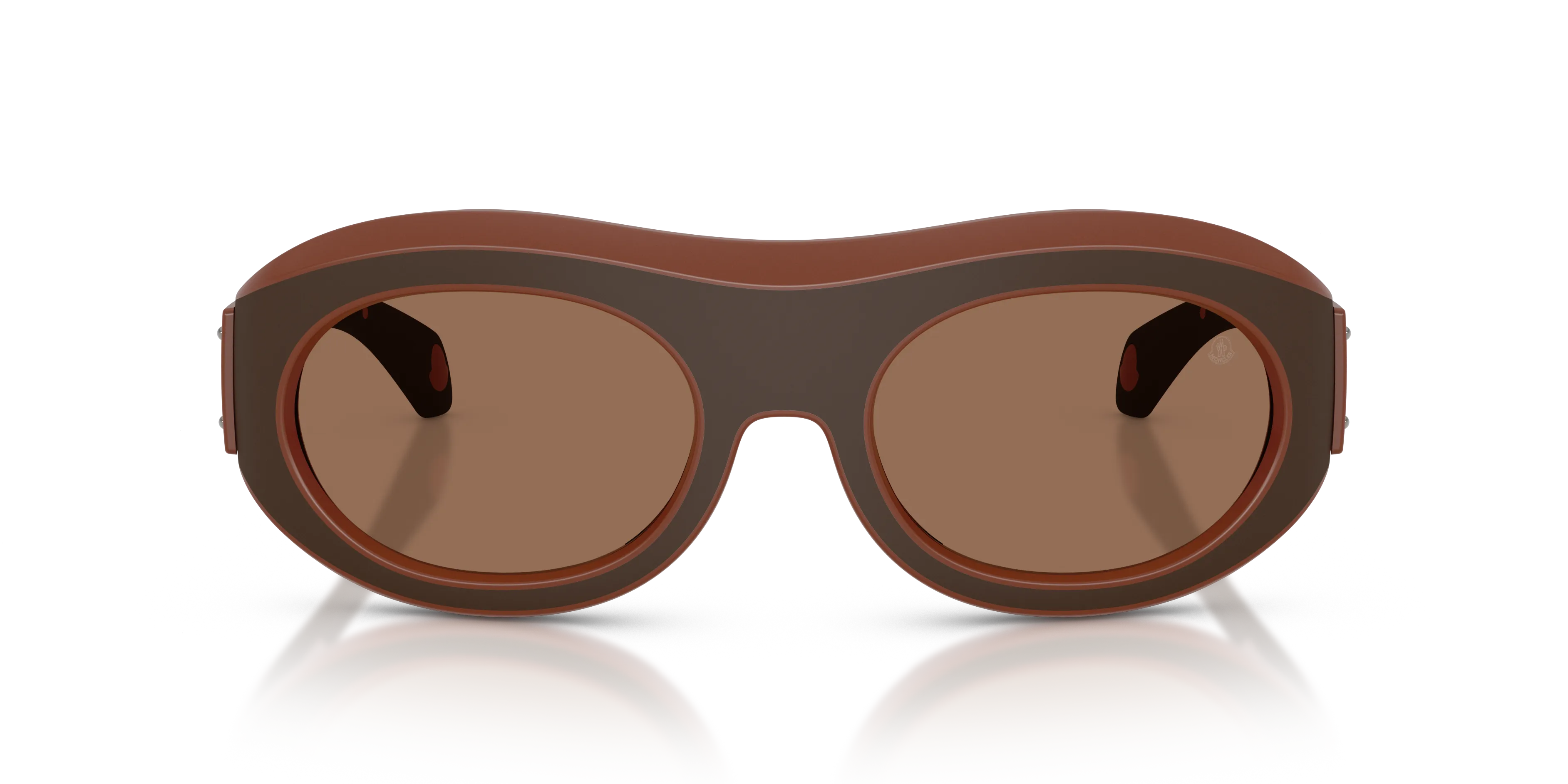 Moncler ME8015U RAMILLON 503573 Occhiali da sole Iniettato Marrone Marrone Rotonda Normale - immagine 3