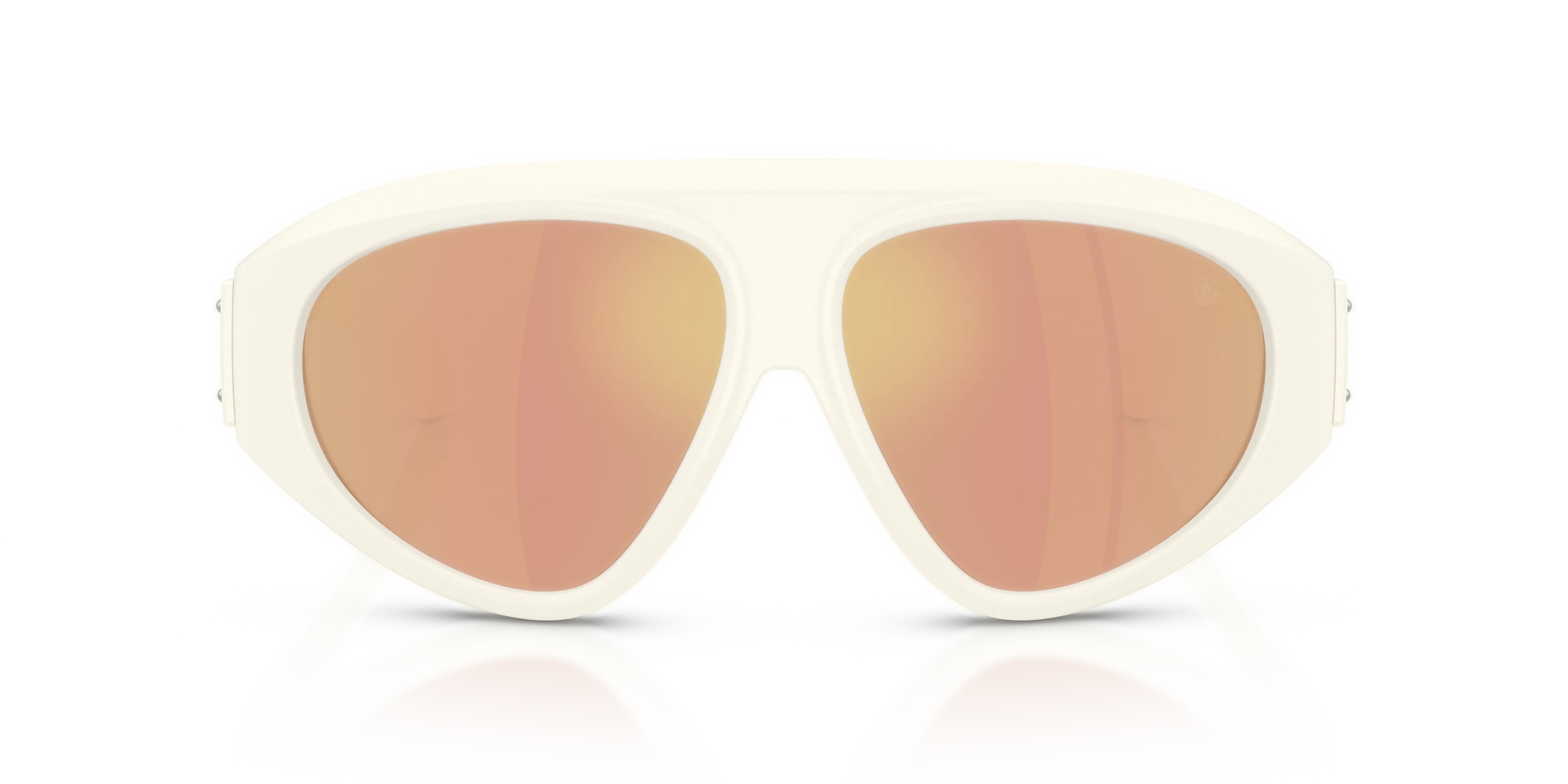 Moncler ME8014U ZYRA 50367J Occhiali da sole Iniettato Bianco Marrone Pilot Specchiate - immagine 3