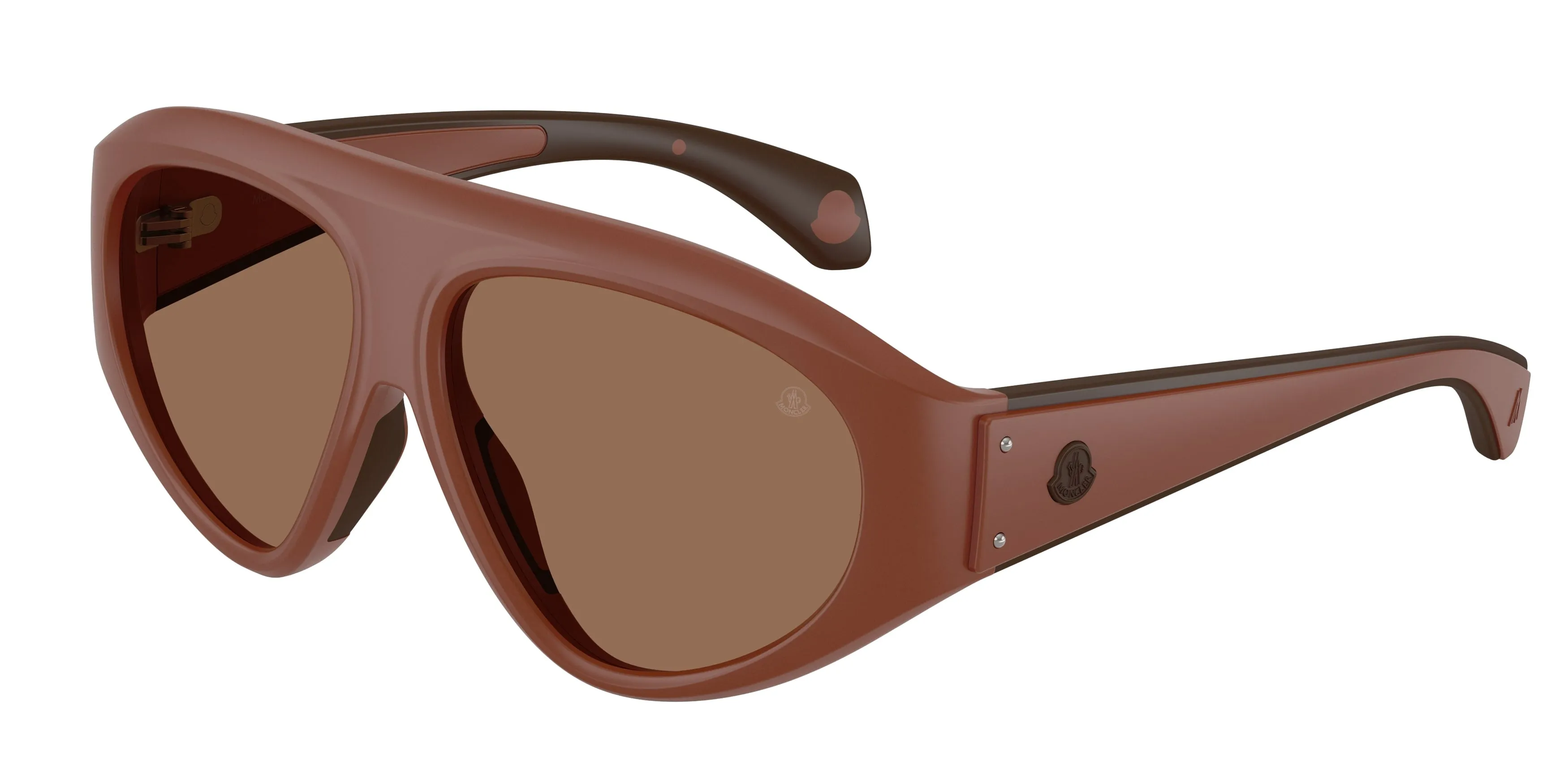 Moncler ME8014U ZYRA 503573 Occhiali da sole Iniettato Marrone Marrone Pilot Normale - immagine 1