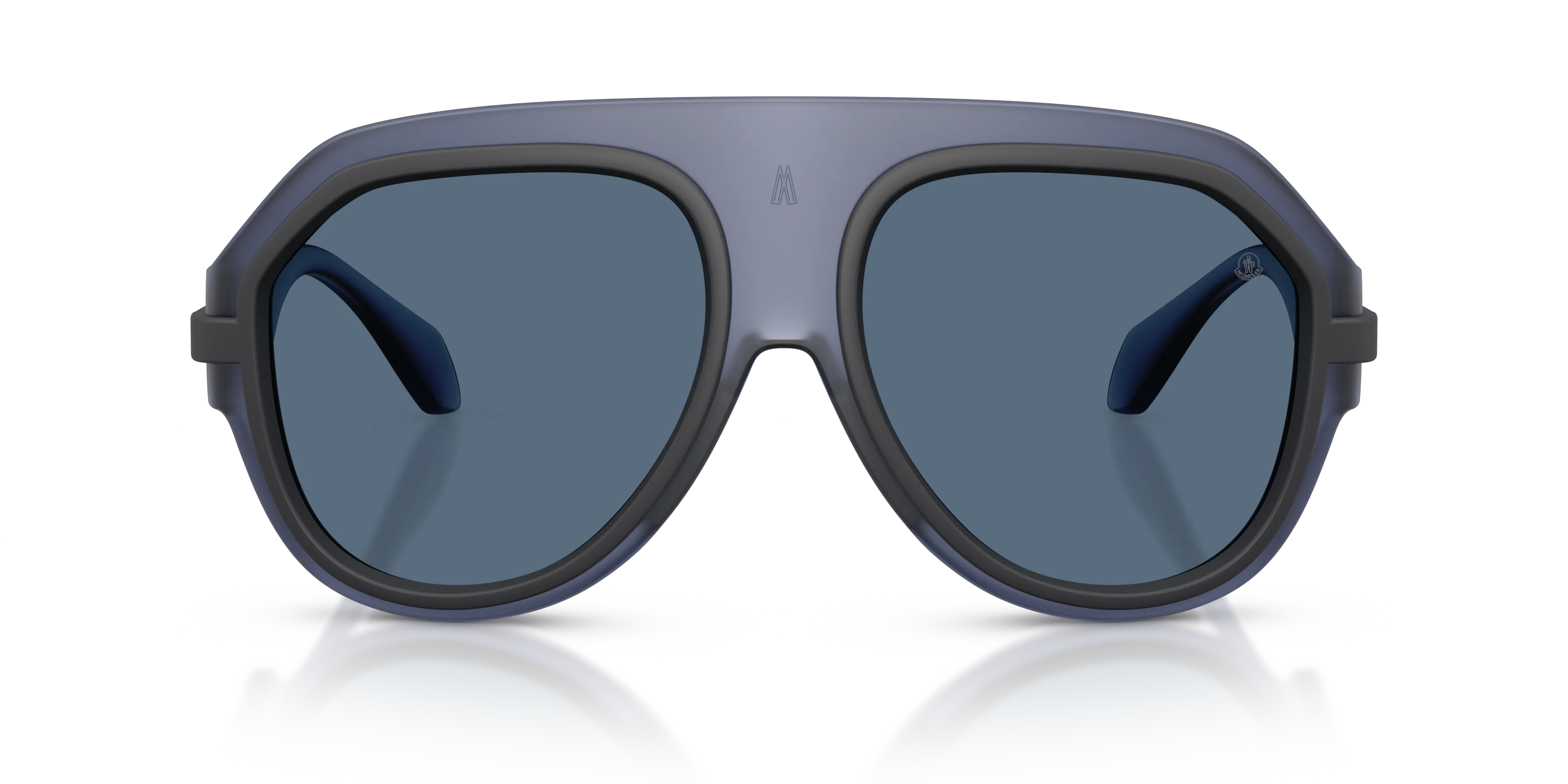 Moncler ME8012U FYNDER 502480 Occhiali da sole Iniettato Blu Azzurro Pilot Normale - immagine 3