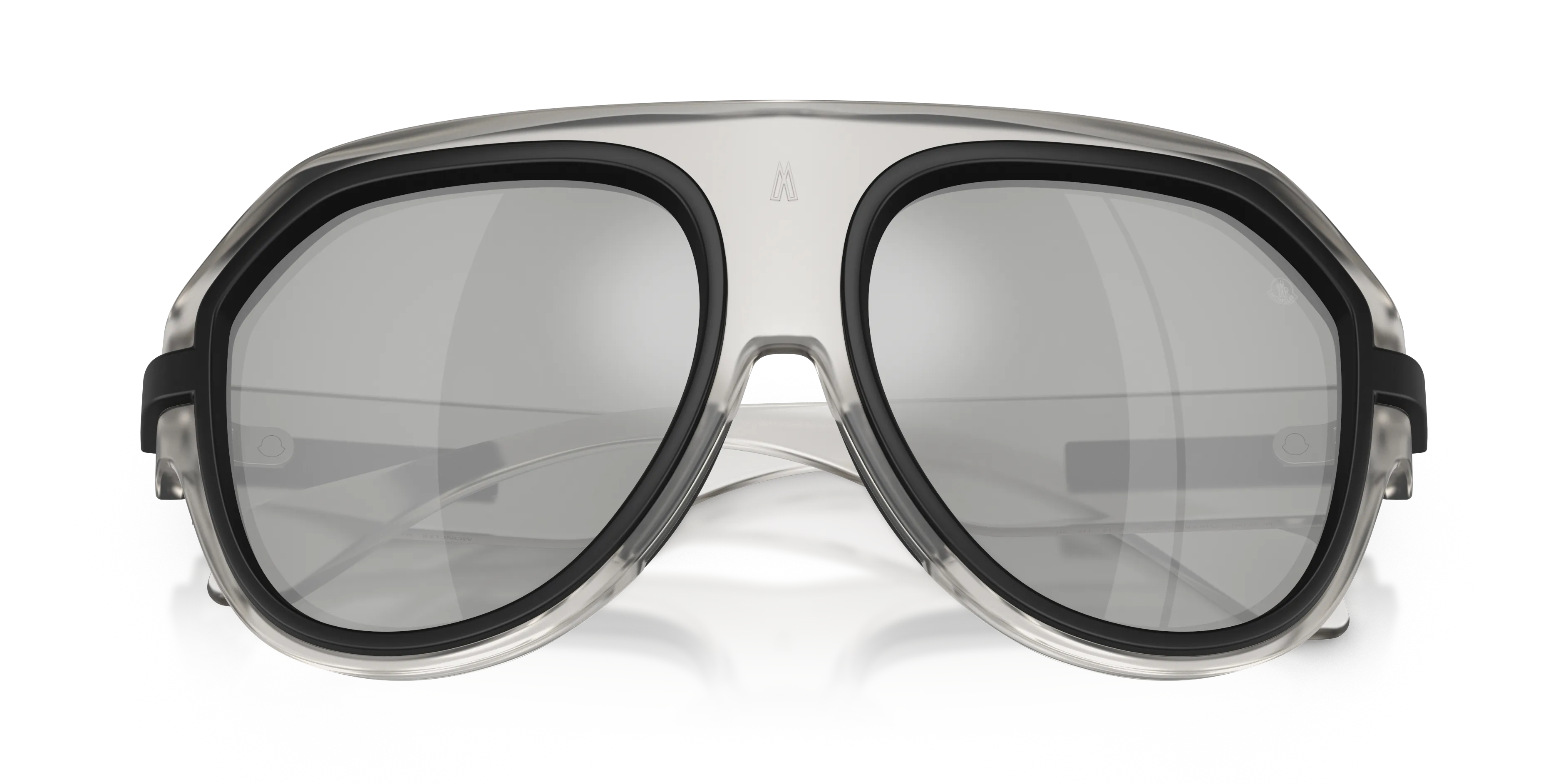 Moncler ME8012U FYNDER 50078V Occhiali da sole Iniettato Grigio Argento Pilot Normale - immagine 2