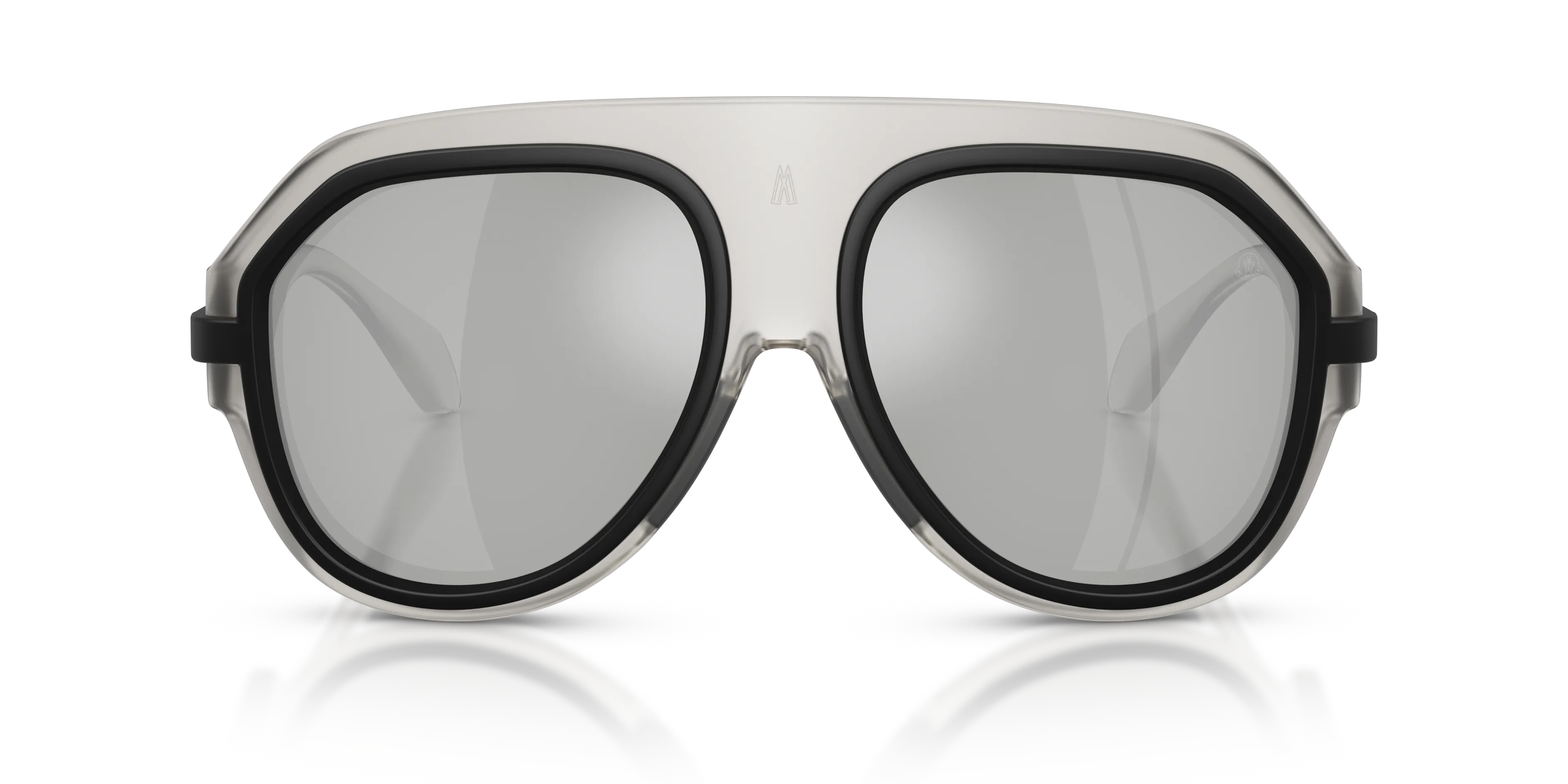 Moncler ME8012U FYNDER 50078V Occhiali da sole Iniettato Grigio Argento Pilot Normale - immagine 3