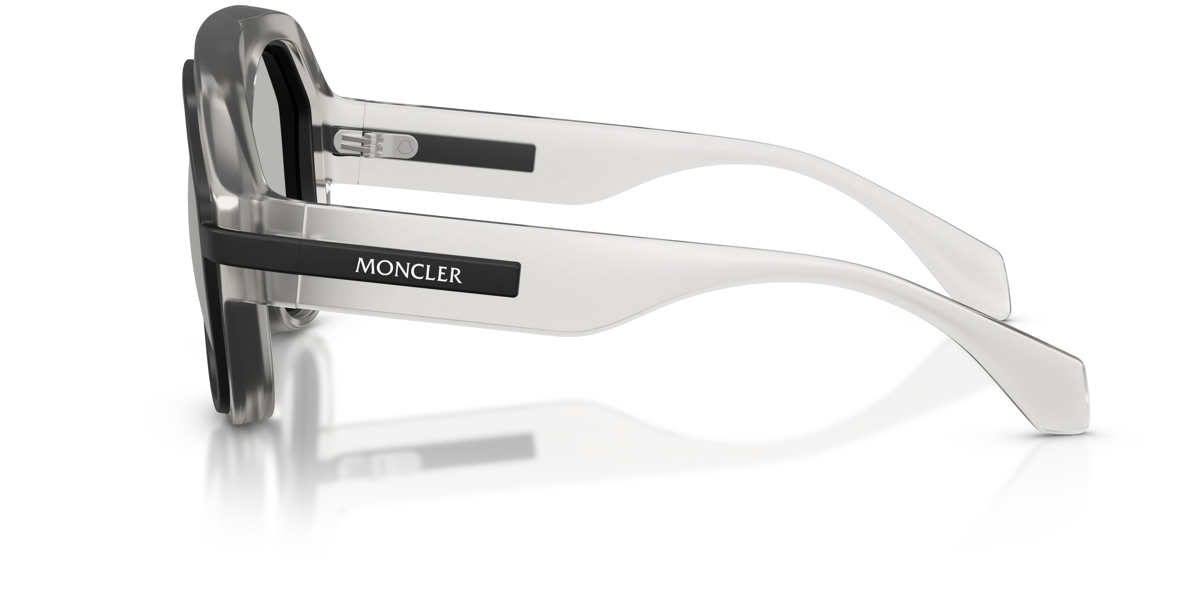 Moncler ME8012U FYNDER 50078V Occhiali da sole Iniettato Grigio Argento Pilot Normale - immagine 4