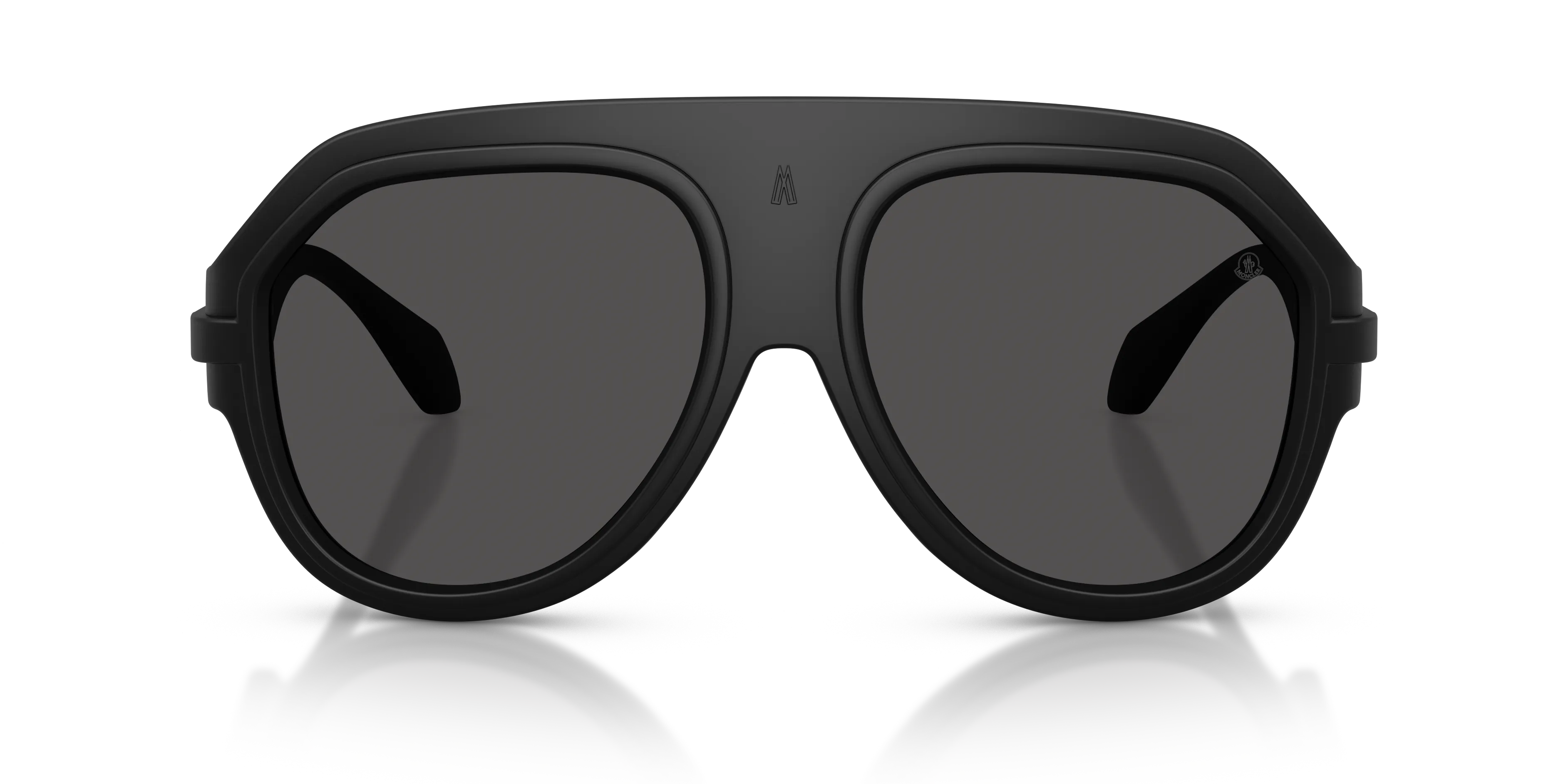 Moncler ME8012U FYNDER 500687 Occhiali da sole Iniettato Nero Grigio Pilot Normale - immagine 3