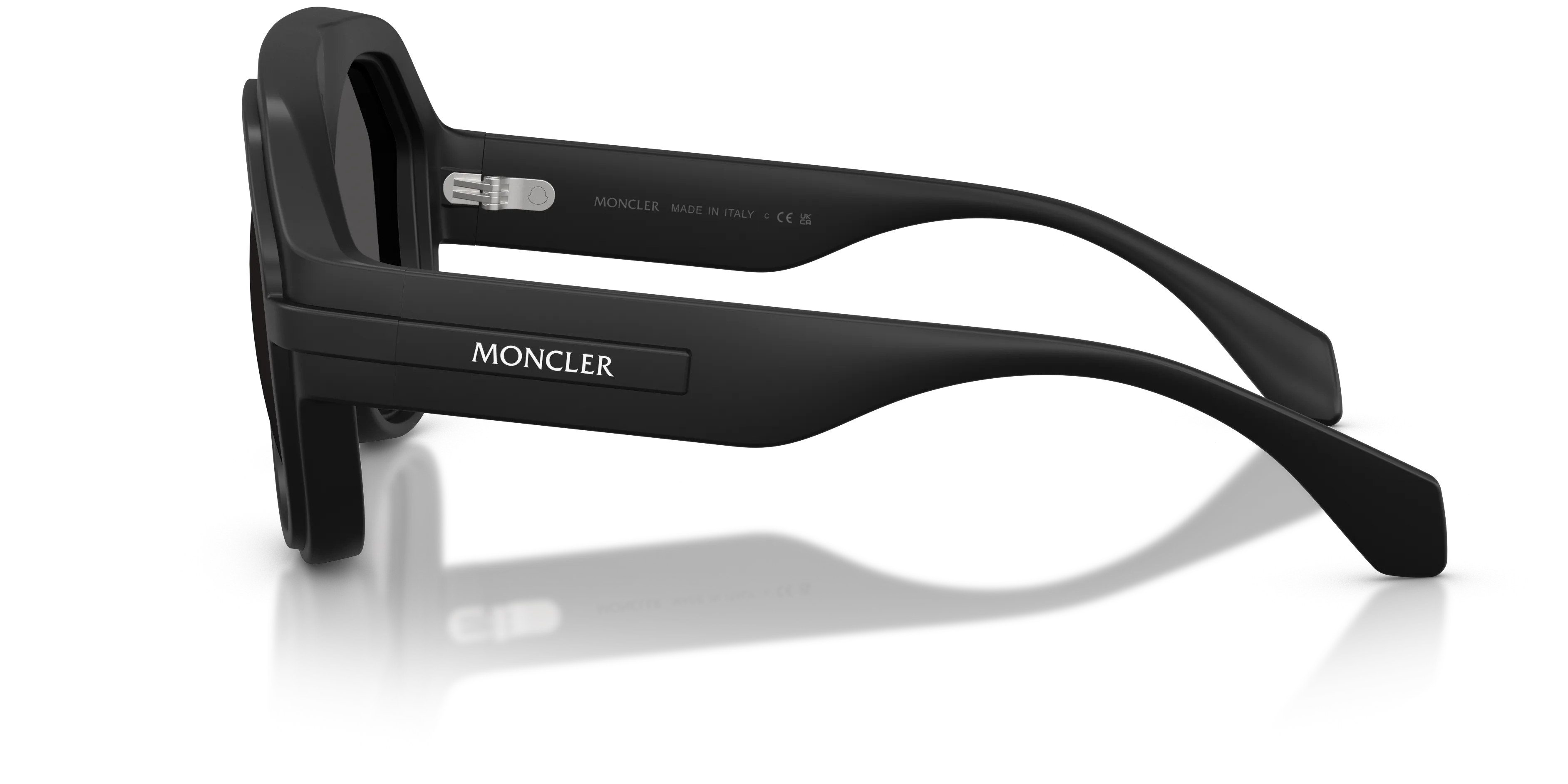 Moncler ME8012U FYNDER 500687 Occhiali da sole Iniettato Nero Grigio Pilot Normale - immagine 4